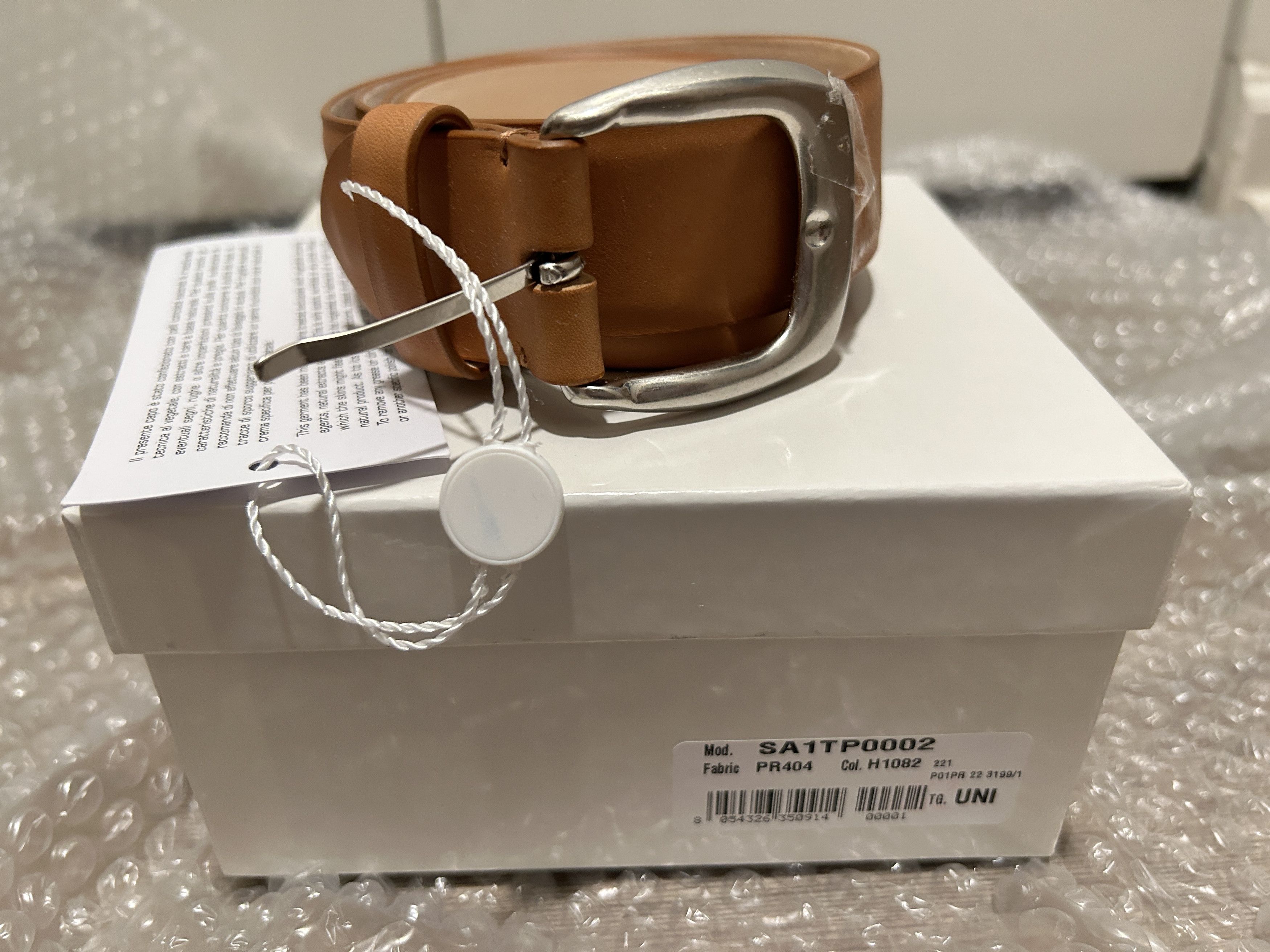 maison margiela leather belt