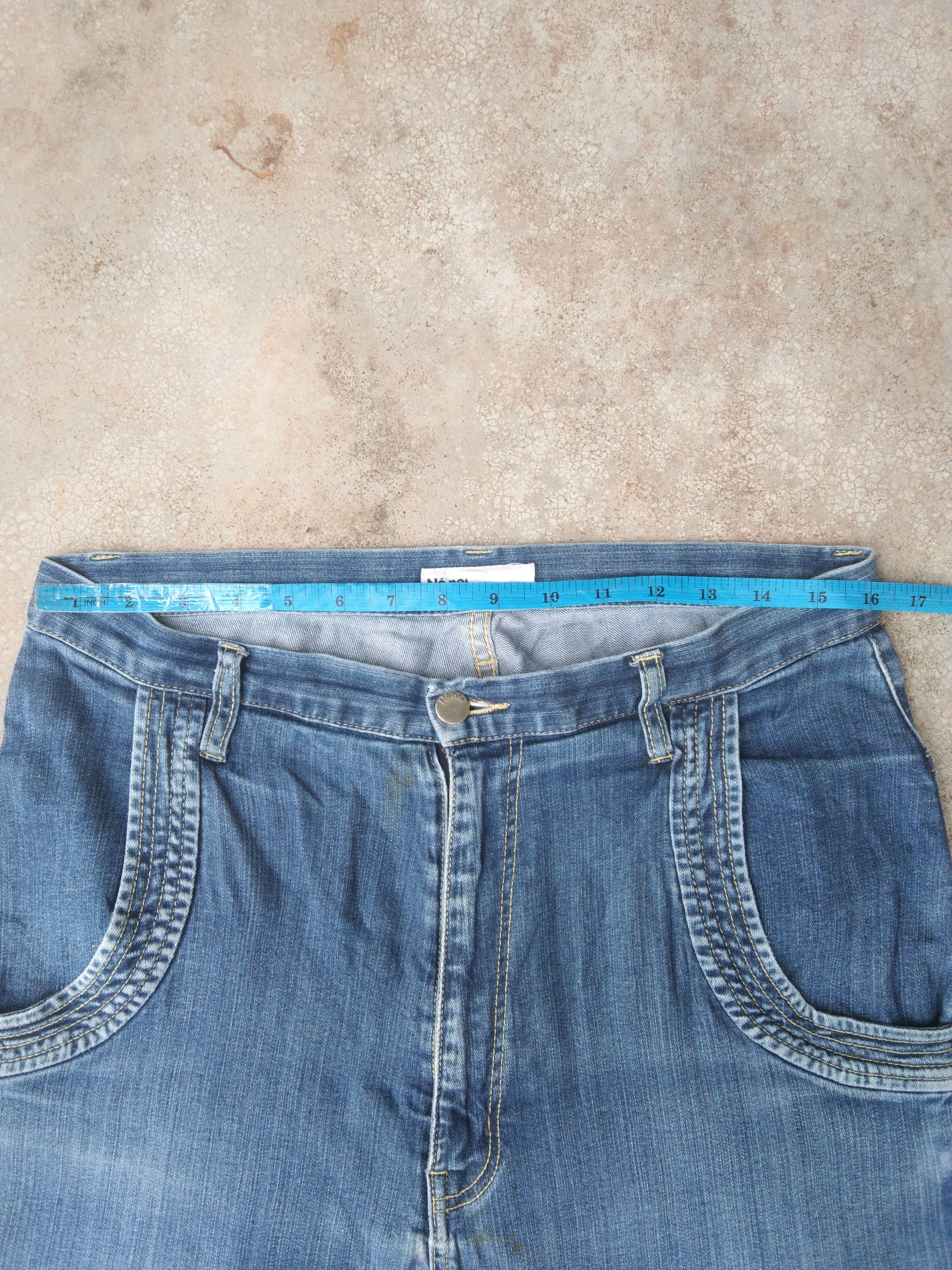 Issey Miyake Vintage Nenet High Rise Washed Faded Blue Jeans 32x29 Size US 32 / EU 48 - 10 Thumbnail