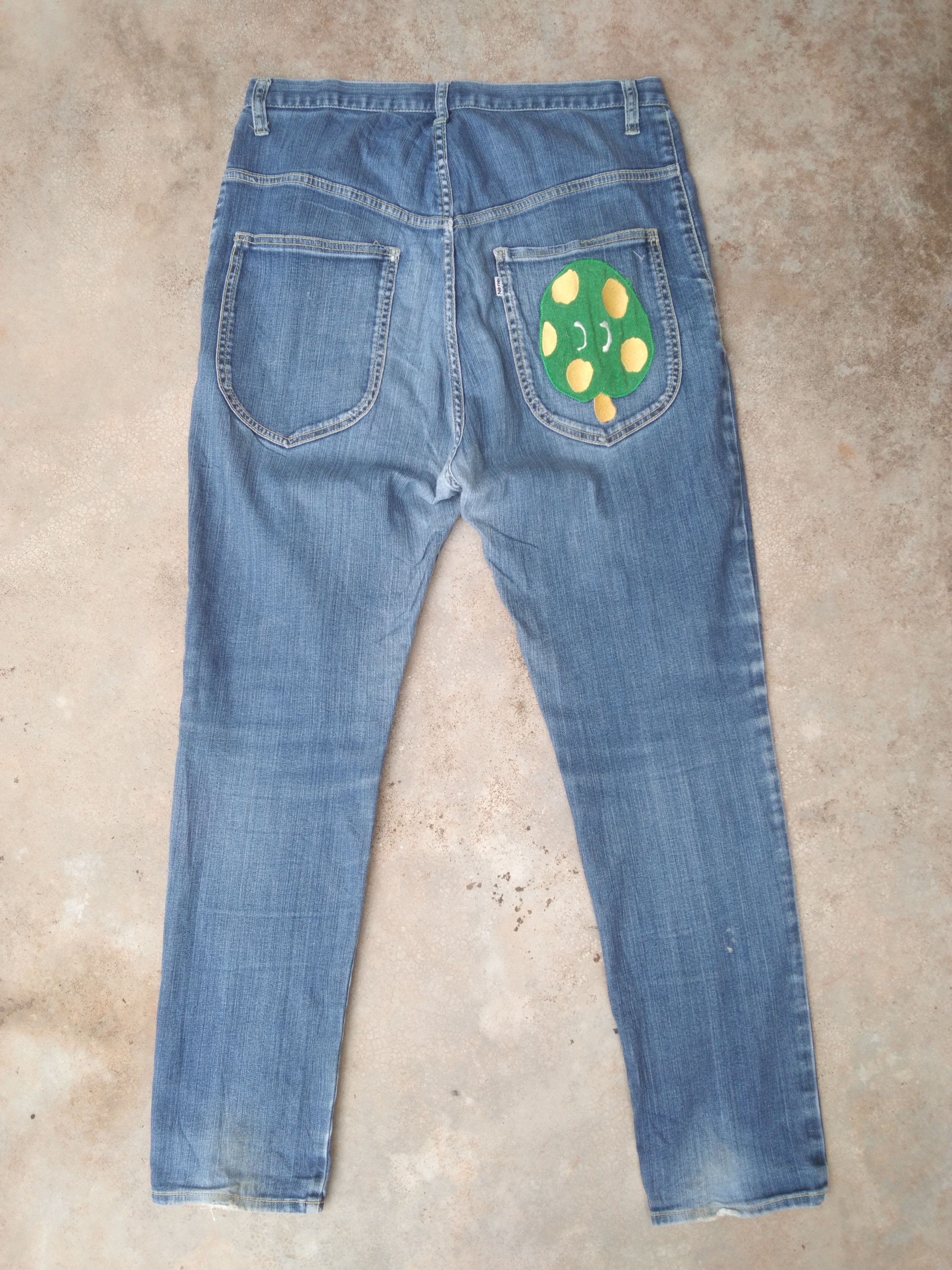 Issey Miyake Vintage Nenet High Rise Washed Faded Blue Jeans 32x29 Size US 32 / EU 48 - 2 Thumbnail