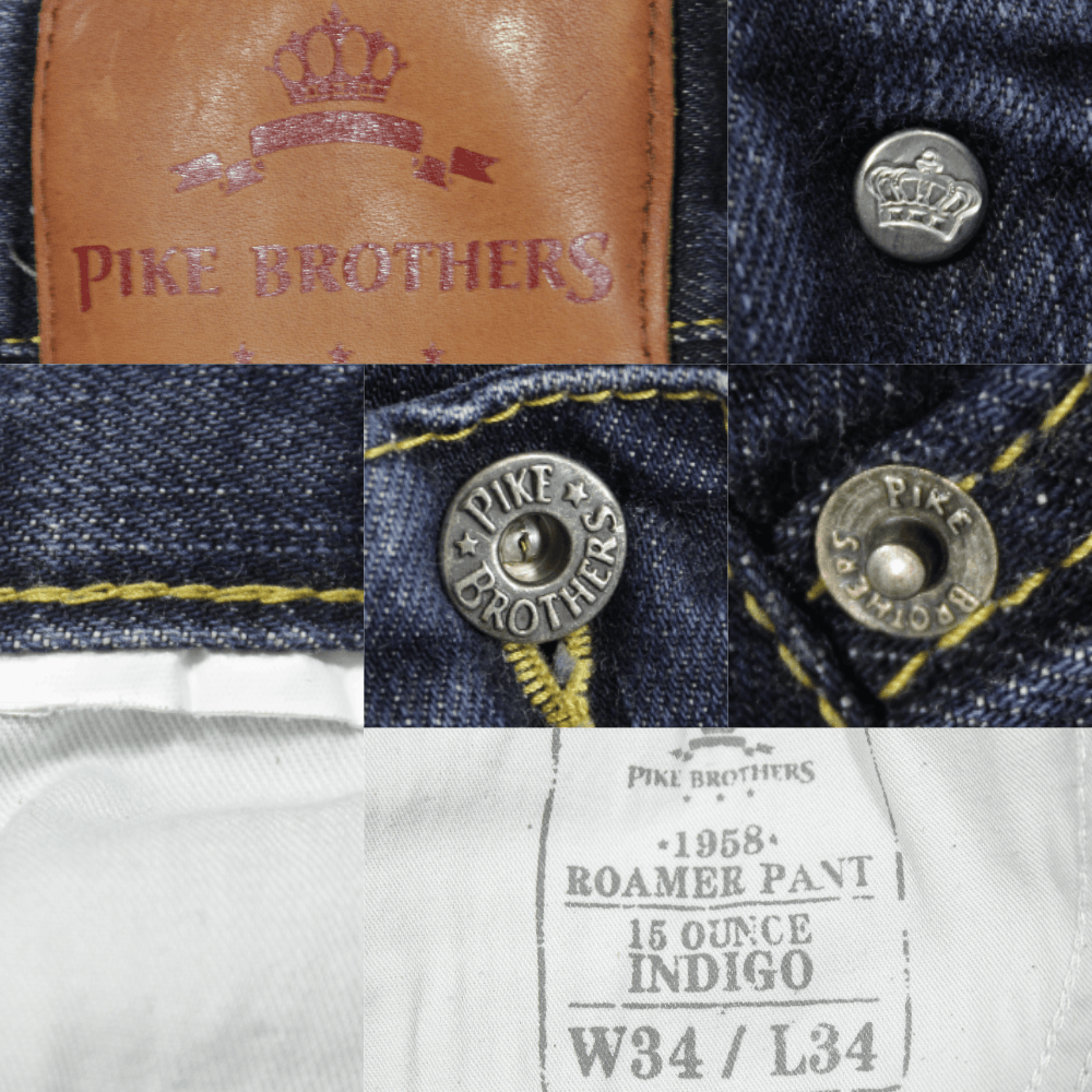 Pike Brothers Roamer 15Oz Indigo Selvedge Denim Size US 32 / EU 48 - 7 Thumbnail