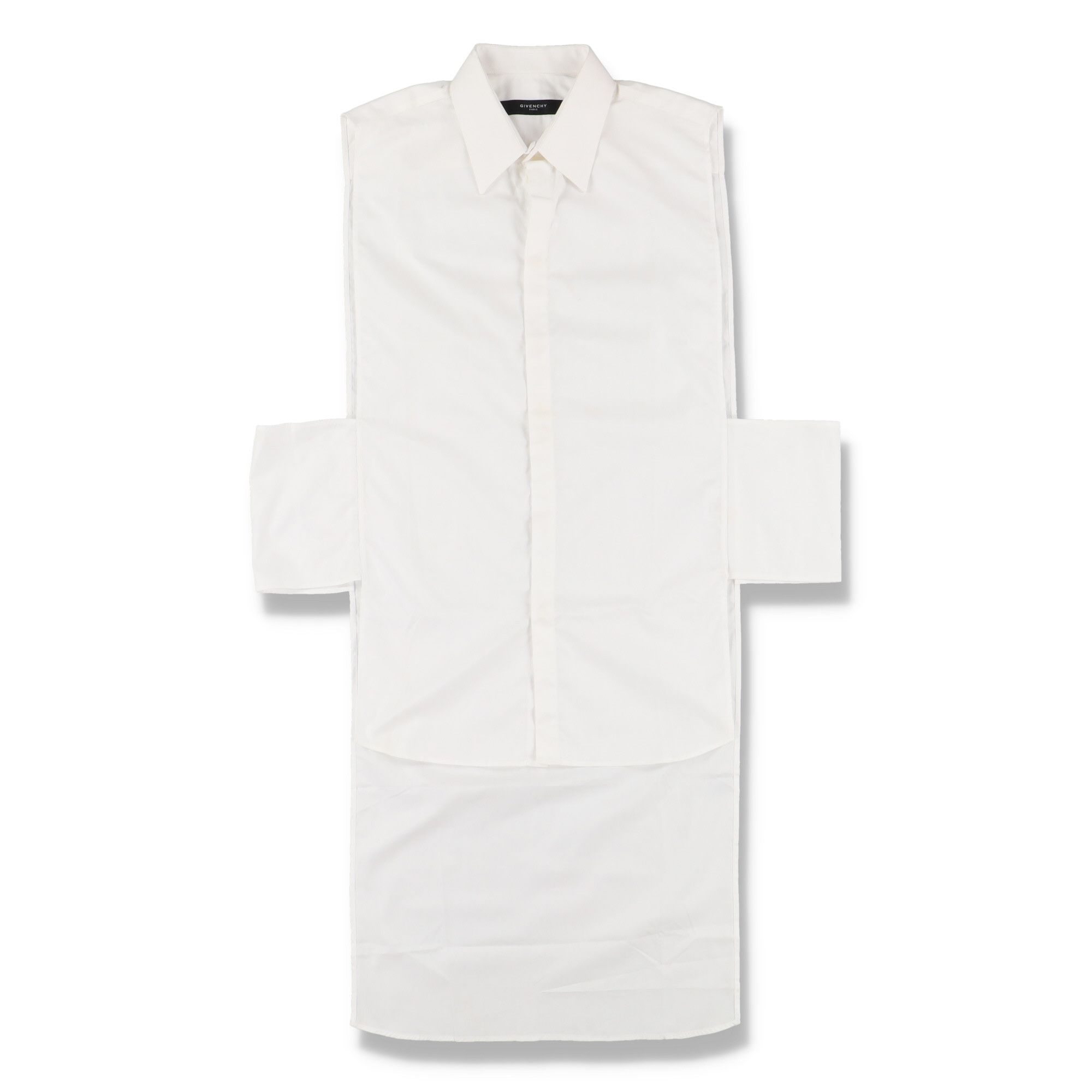 image of Givenchy White Sleeveless Long Shirt, Men's (Size Medium)