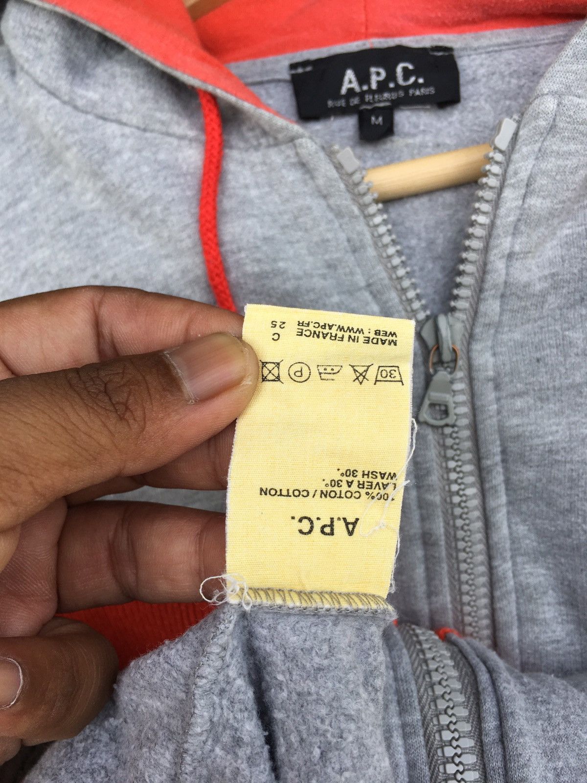A.P.C. Vintage A.P.C Grey Hoodie Sweater Size US S / EU 44-46 / 1 - 11 Thumbnail