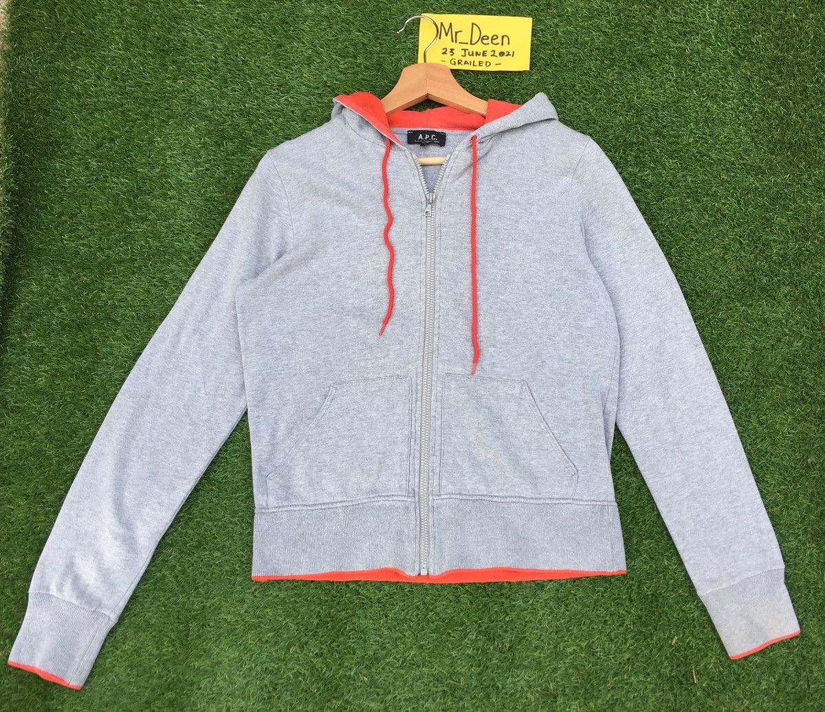 A.P.C. Vintage A.P.C Grey Hoodie Sweater Size US S / EU 44-46 / 1 - 2 Thumbnail