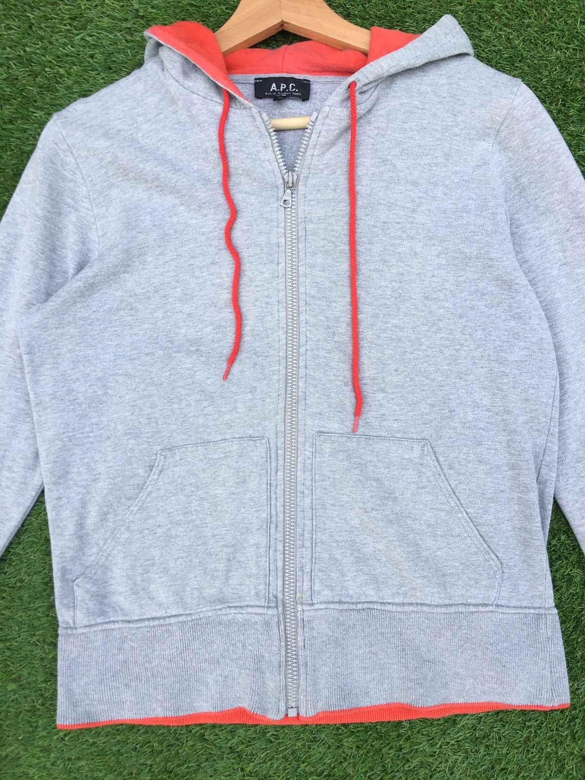 A.P.C. Vintage A.P.C Grey Hoodie Sweater Size US S / EU 44-46 / 1 - 6 Thumbnail