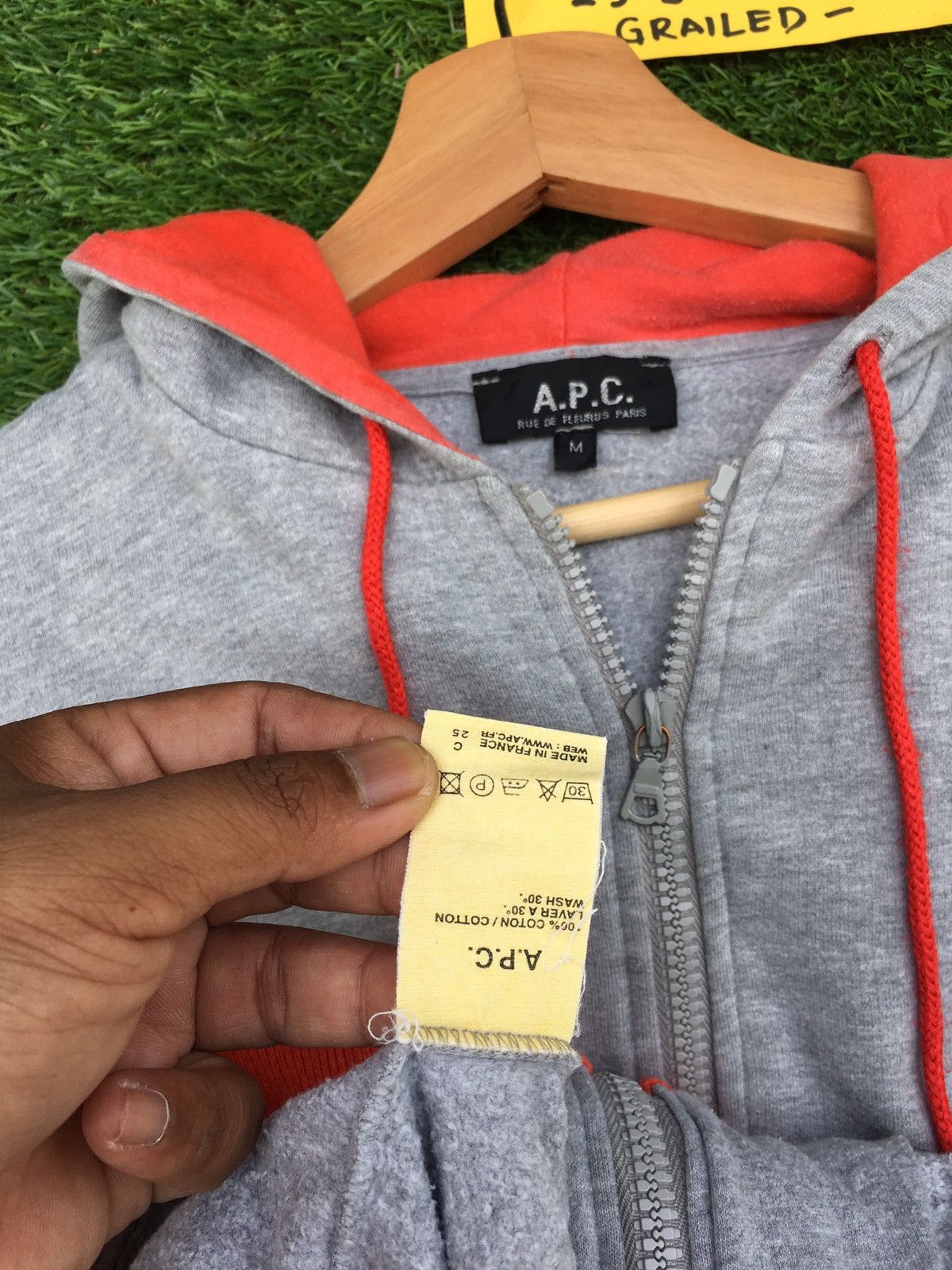 A.P.C. Vintage A.P.C Grey Hoodie Sweater Size US S / EU 44-46 / 1 - 10 Thumbnail
