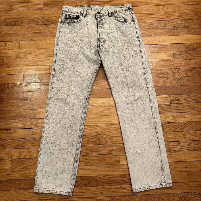 Vintage Vintage Levi’s 501 White Gray Stone Wash Denim Jeans 36x32 ...