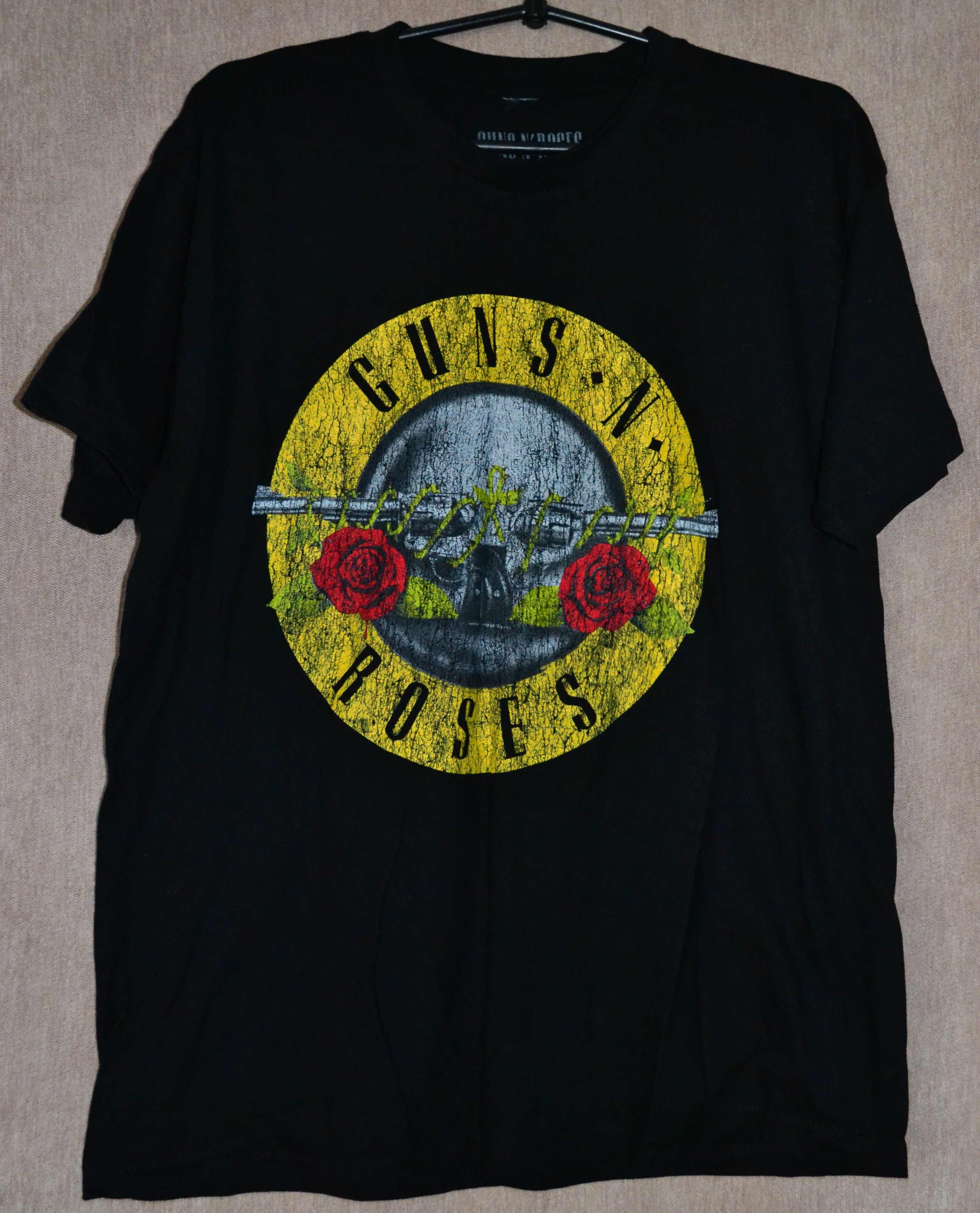 Guns N Roses Bullet Logo Vintage Rock Band Tee
