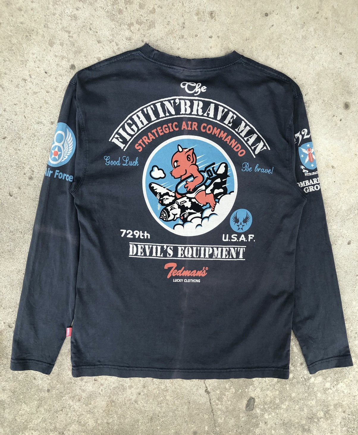 Japanese Brand TEDMAN DEVIL’S EQUIPMENT 729th SQUADRON FIGHTIN’FOURSOME Size US M / EU 48-50 / 2 - 1 Thumbnail