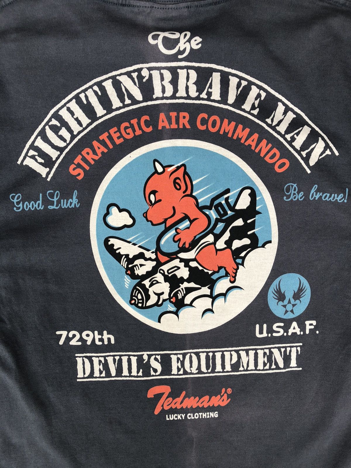 Japanese Brand TEDMAN DEVIL’S EQUIPMENT 729th SQUADRON FIGHTIN’FOURSOME Size US M / EU 48-50 / 2 - 3 Thumbnail