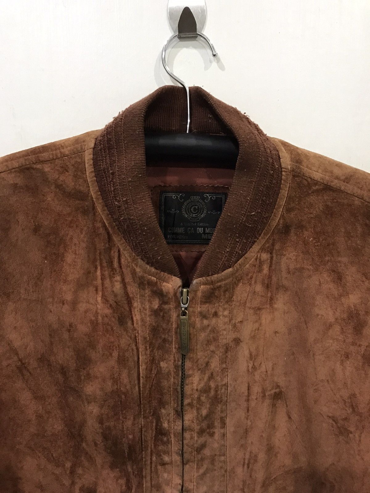 Japanese Brand COMME CA DU MODE Japan Suede Varsity Jacket Size US L / EU 52-54 / 3 - 3 Thumbnail