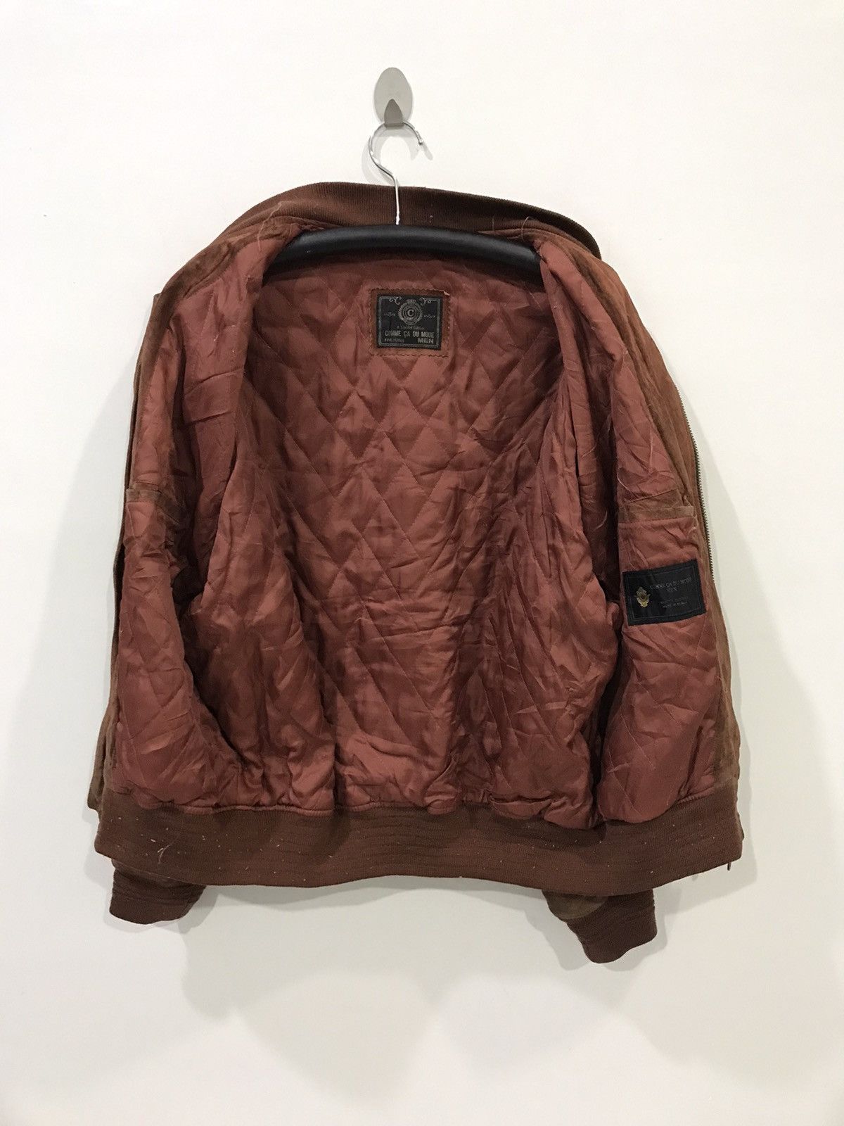 Japanese Brand COMME CA DU MODE Japan Suede Varsity Jacket Size US L / EU 52-54 / 3 - 15 Thumbnail