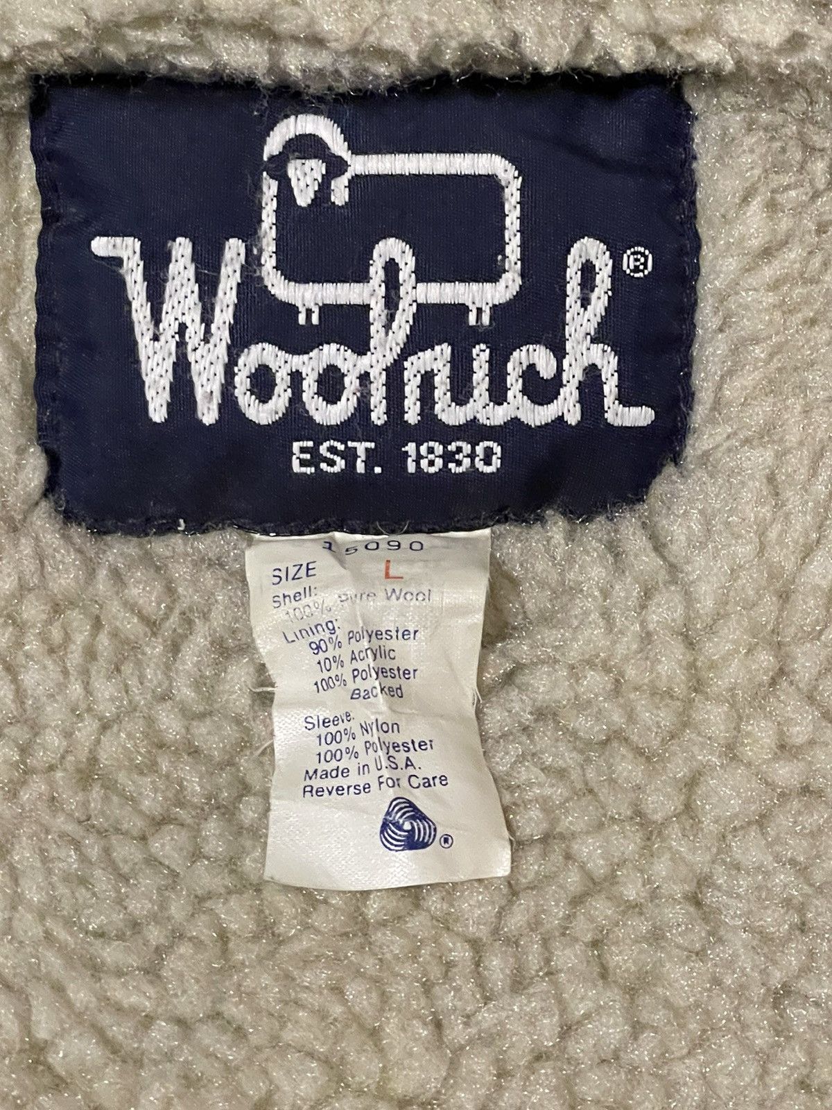 Vintage × Woolrich Woolen Mills Vintage Woolrich Varsity Deep Pile Lined Wool Coat Heavy USA Size US L / EU 52-54 / 3 - 4 Thumbnail