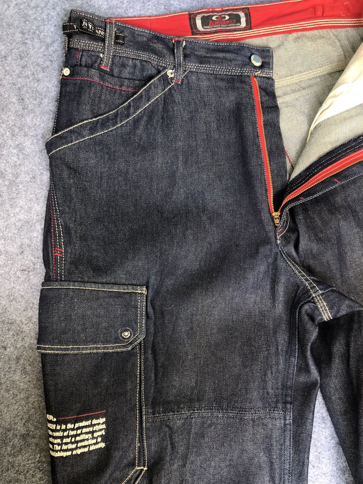 JNCO Vtg’90s Skate🔥TRANSER🔥Baggy Cargo Jeans HipHop Style Size US 34 / EU 50 - 4 Thumbnail