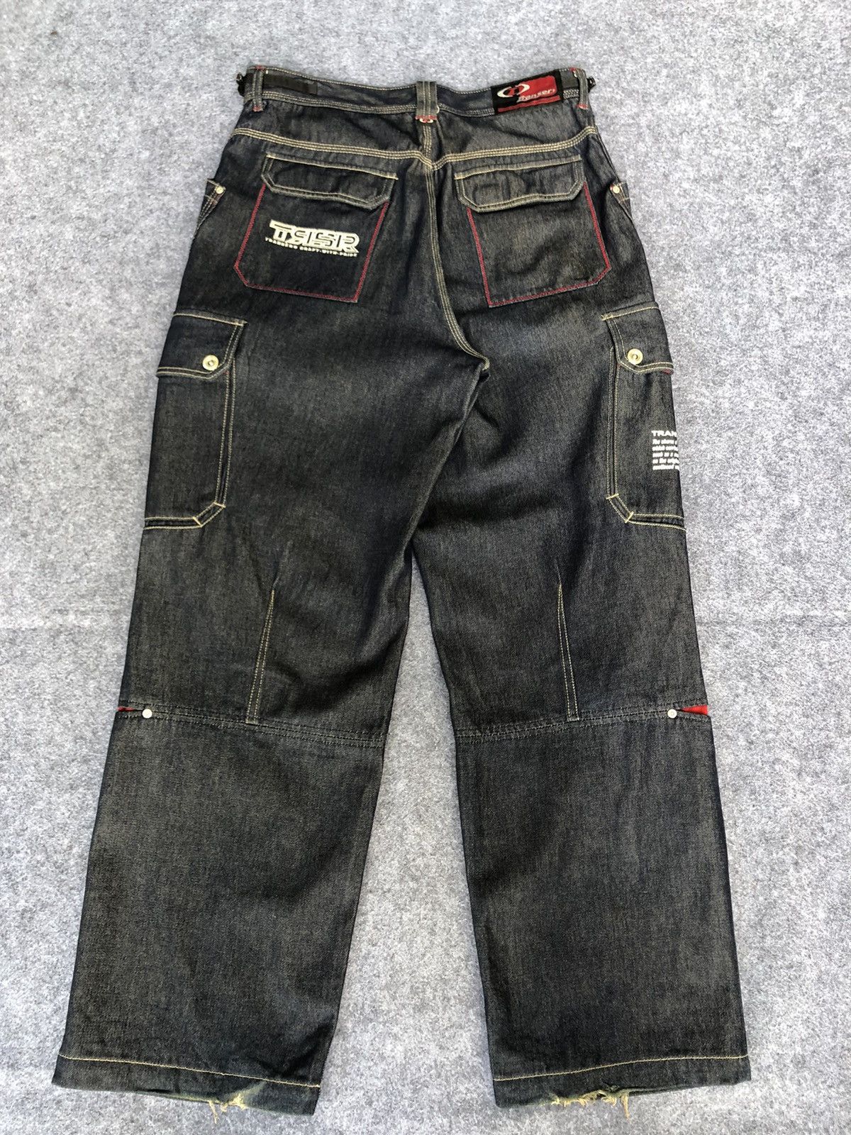 JNCO Vtg’90s Skate🔥TRANSER🔥Baggy Cargo Jeans HipHop Style Size US 34 / EU 50 - 2 Thumbnail