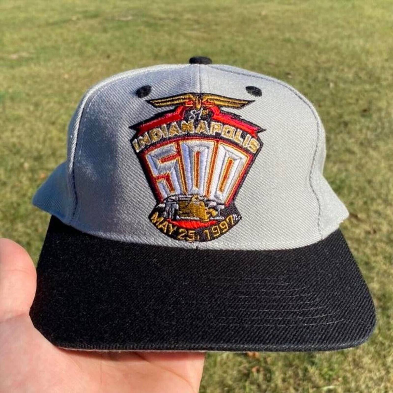 NASCAR Vintage Indy 500 NASCAR Racing SnapBack Hat Great Condition Size ONE SIZE - 1 Preview
