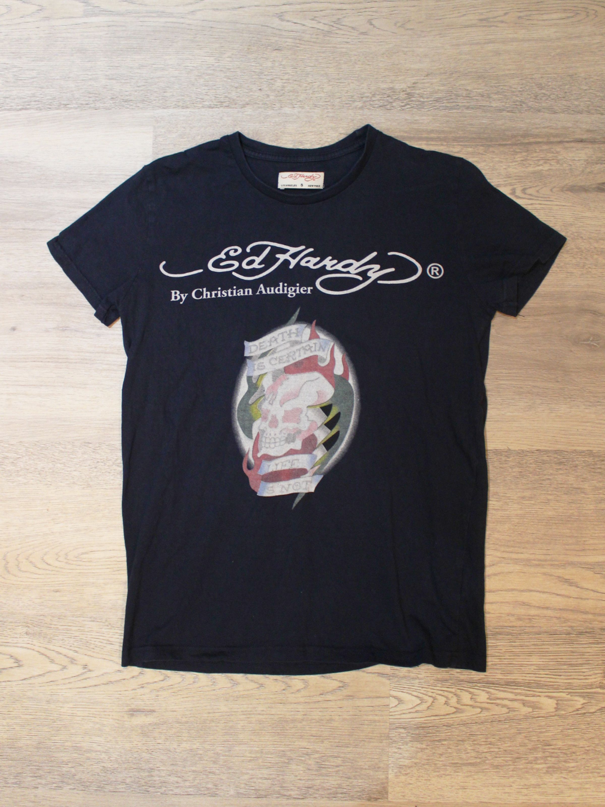 Christian Audigier × Ed Hardy × Vintage Vintage T-Shirt Ed Hardy Christian Audigier Size US S / EU 44-46 / 1 - 1 Thumbnail