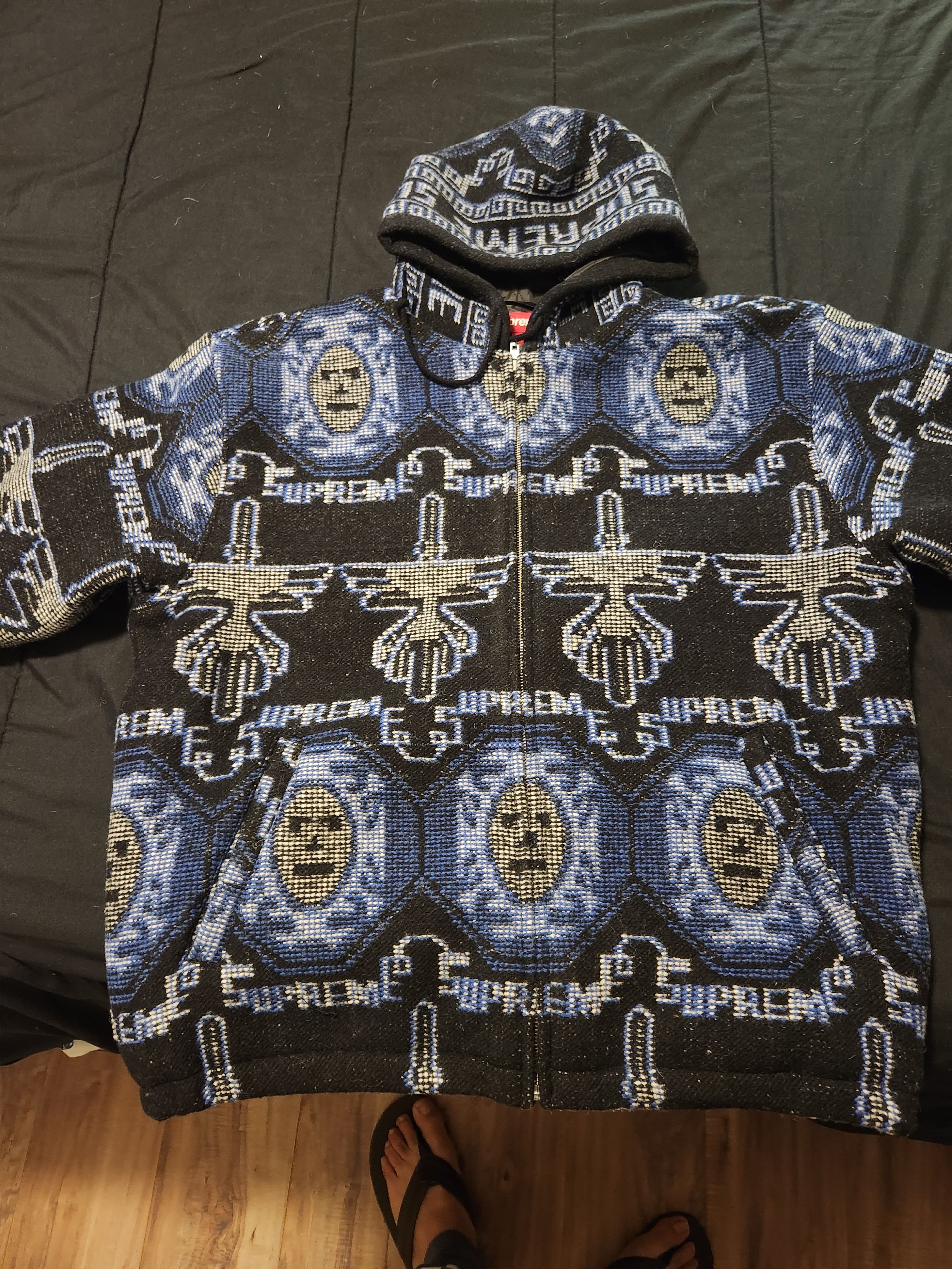 Supreme woven hooded jacket