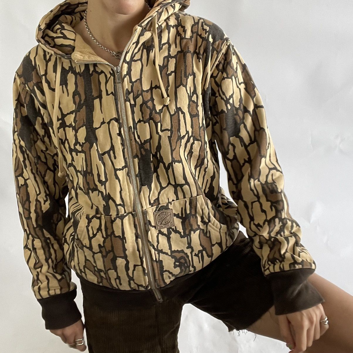 Supreme Supreme Coldworld Tree Bark Thermal Hoodie | Grailed