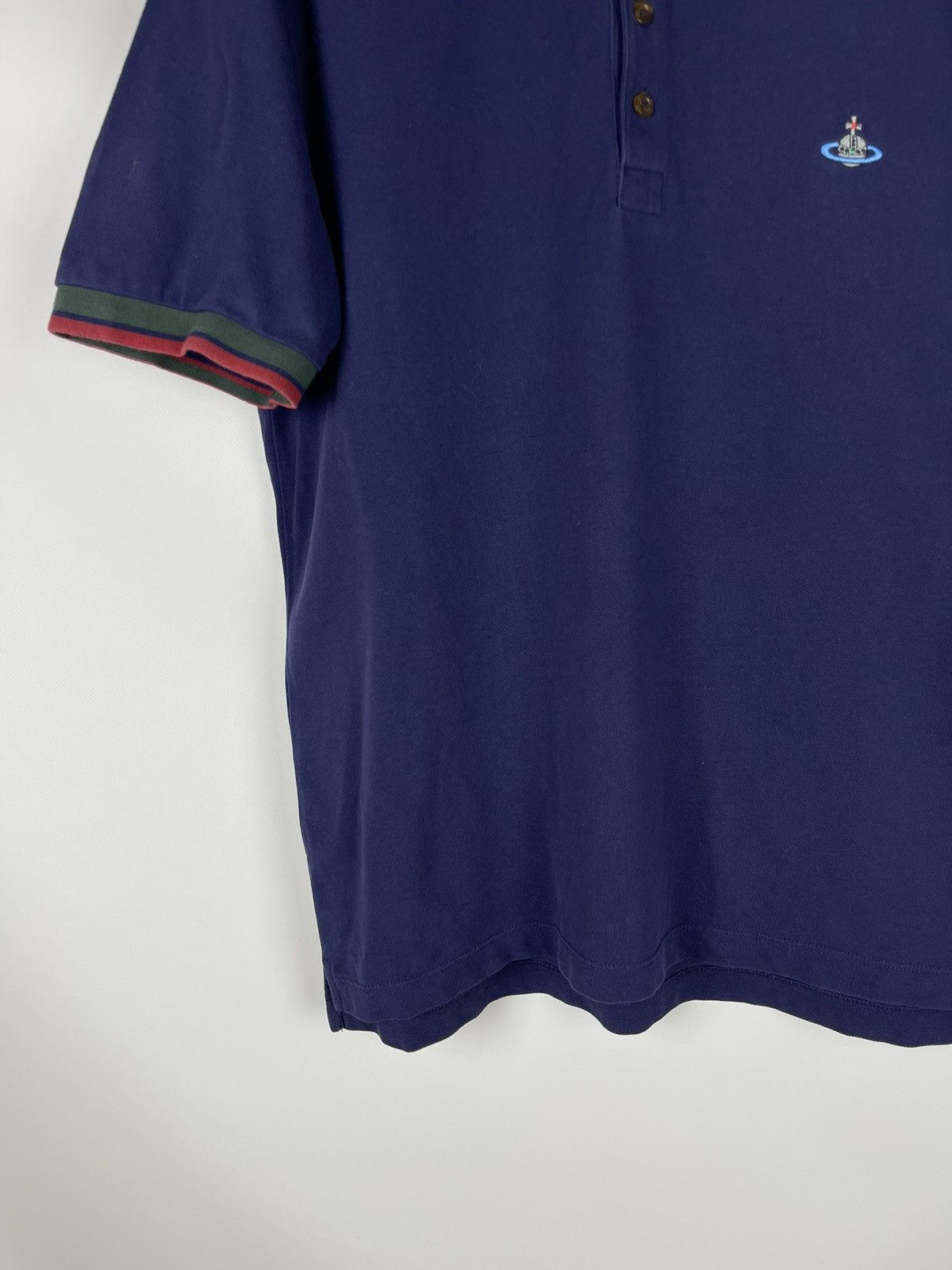 Vivienne Westwood Vivienne Westwood blue navy striped polo tee shirt Size US L / EU 52-54 / 3 - 5 Thumbnail