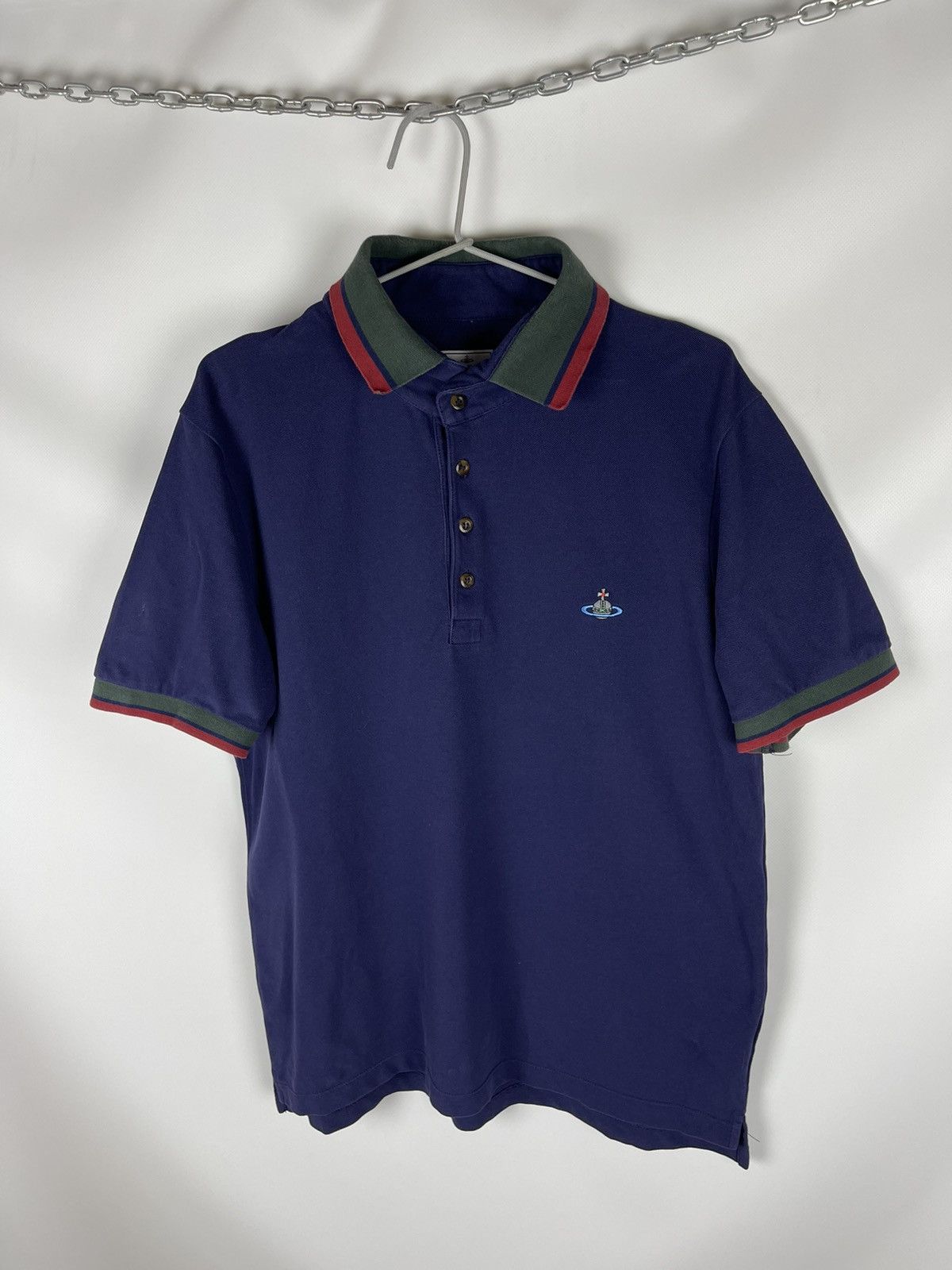 Vivienne Westwood Vivienne Westwood blue navy striped polo tee shirt Size US L / EU 52-54 / 3 - 2 Thumbnail