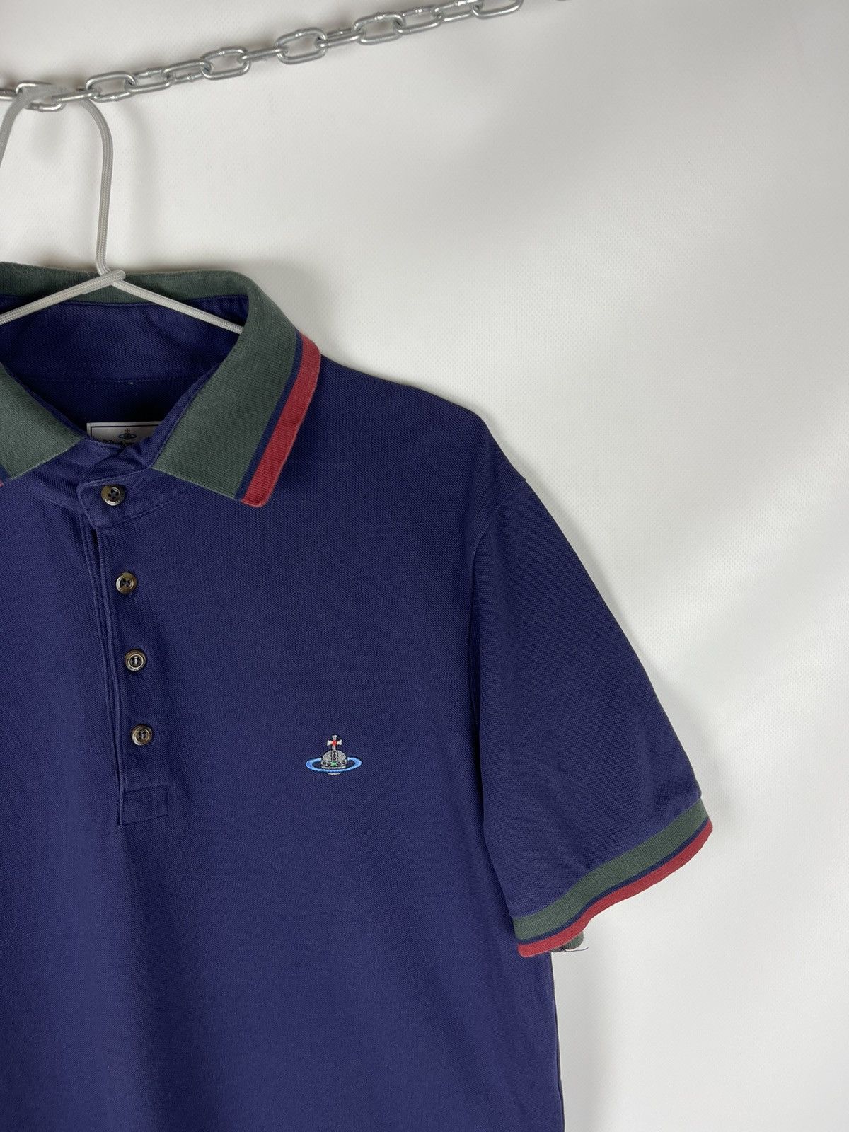 Vivienne Westwood Vivienne Westwood blue navy striped polo tee shirt Size US L / EU 52-54 / 3 - 3 Thumbnail