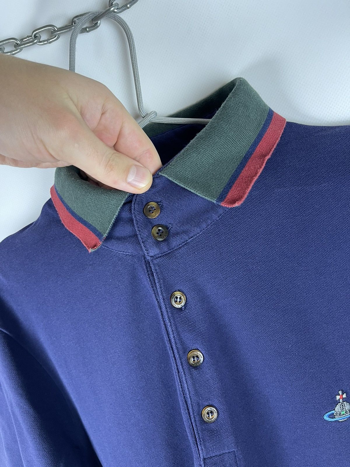 Vivienne Westwood Vivienne Westwood blue navy striped polo tee shirt Size US L / EU 52-54 / 3 - 8 Thumbnail