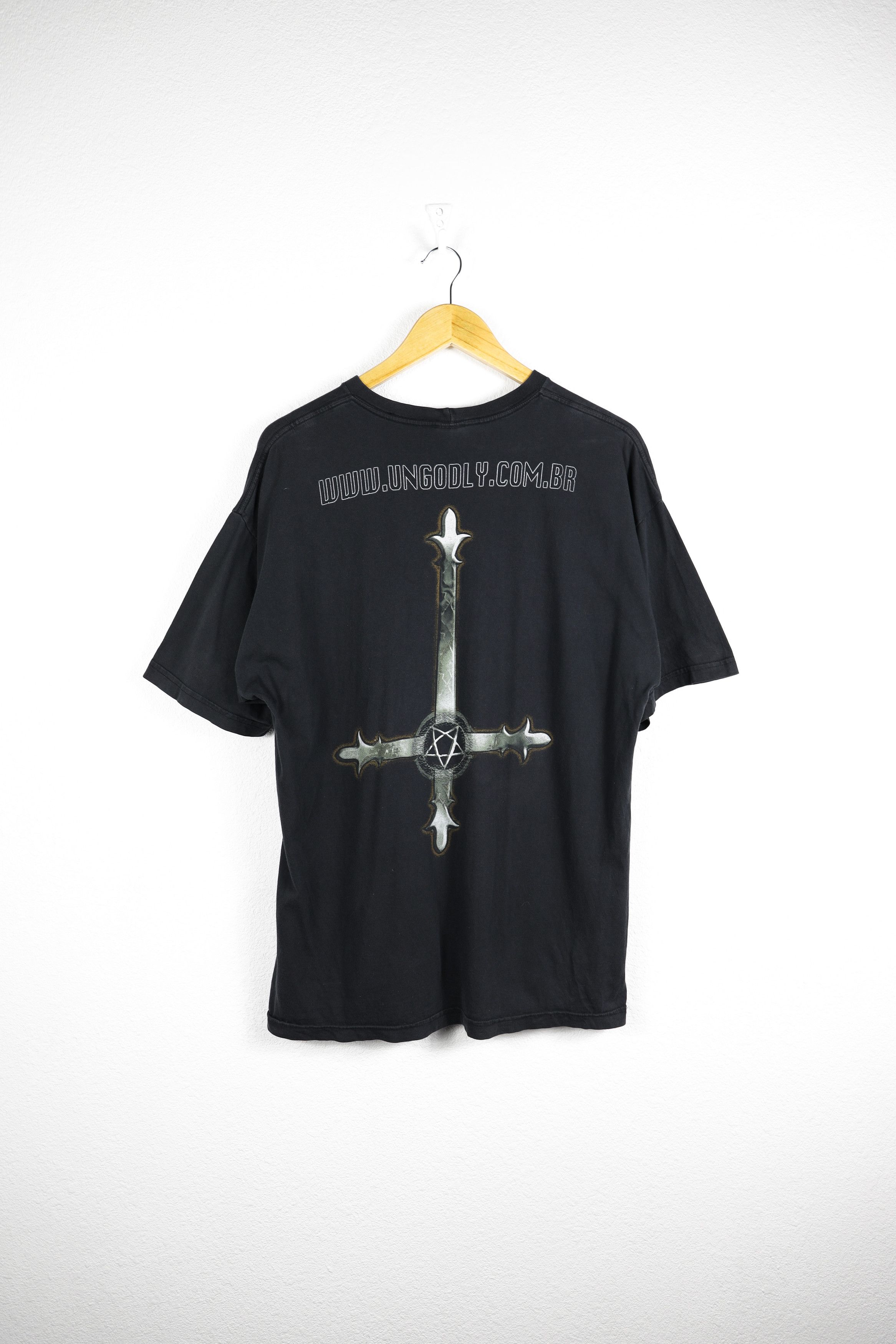 Band Tees × Vintage Vintage UnGodly 666 Satanic Graphic Print Tee T-shirt Size US XL / EU 56 / 4 - 7 Thumbnail