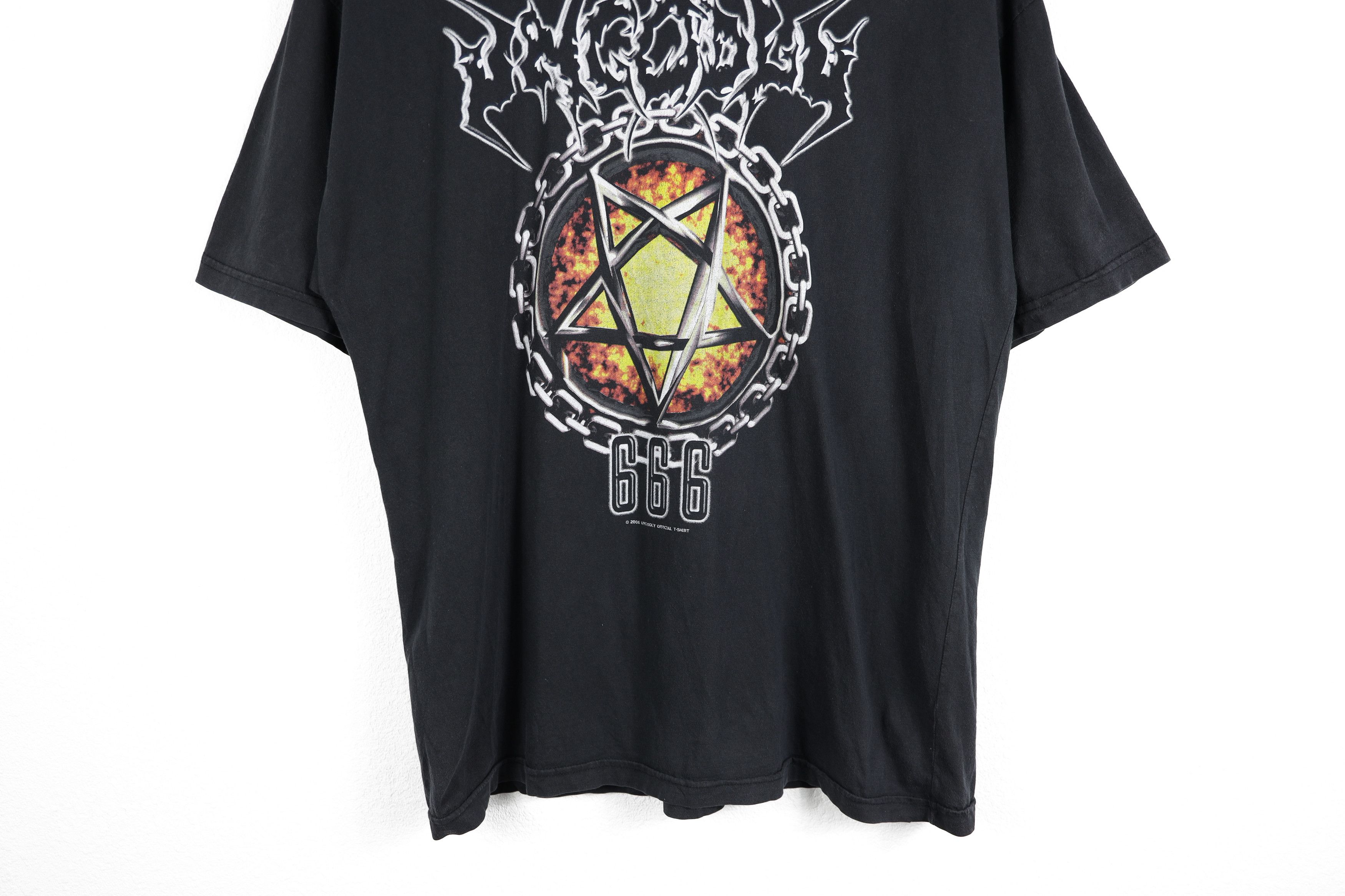 Band Tees × Vintage Vintage UnGodly 666 Satanic Graphic Print Tee T-shirt Size US XL / EU 56 / 4 - 3 Thumbnail