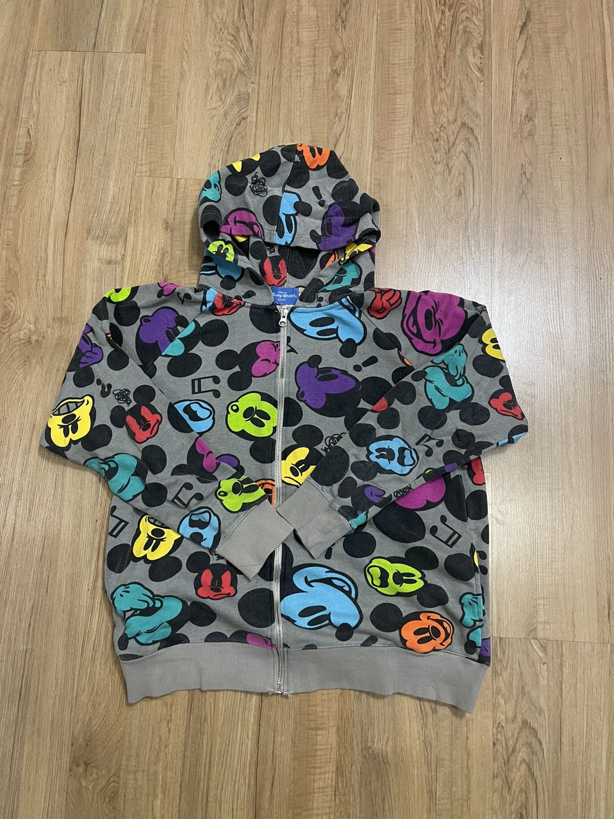 Vintage Mickey Mouse Full Print Hoodie