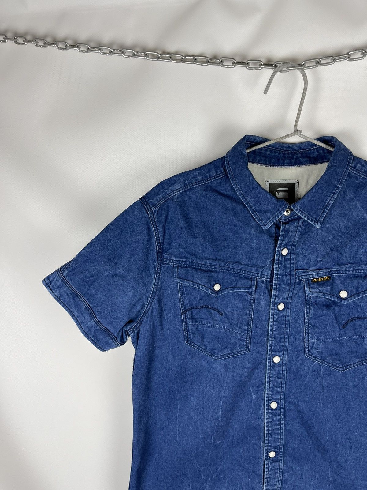G-Star G-Star Raw Arc 3D denim faded shirt short sleeve Size US L / EU 52-54 / 3 - 2 Thumbnail