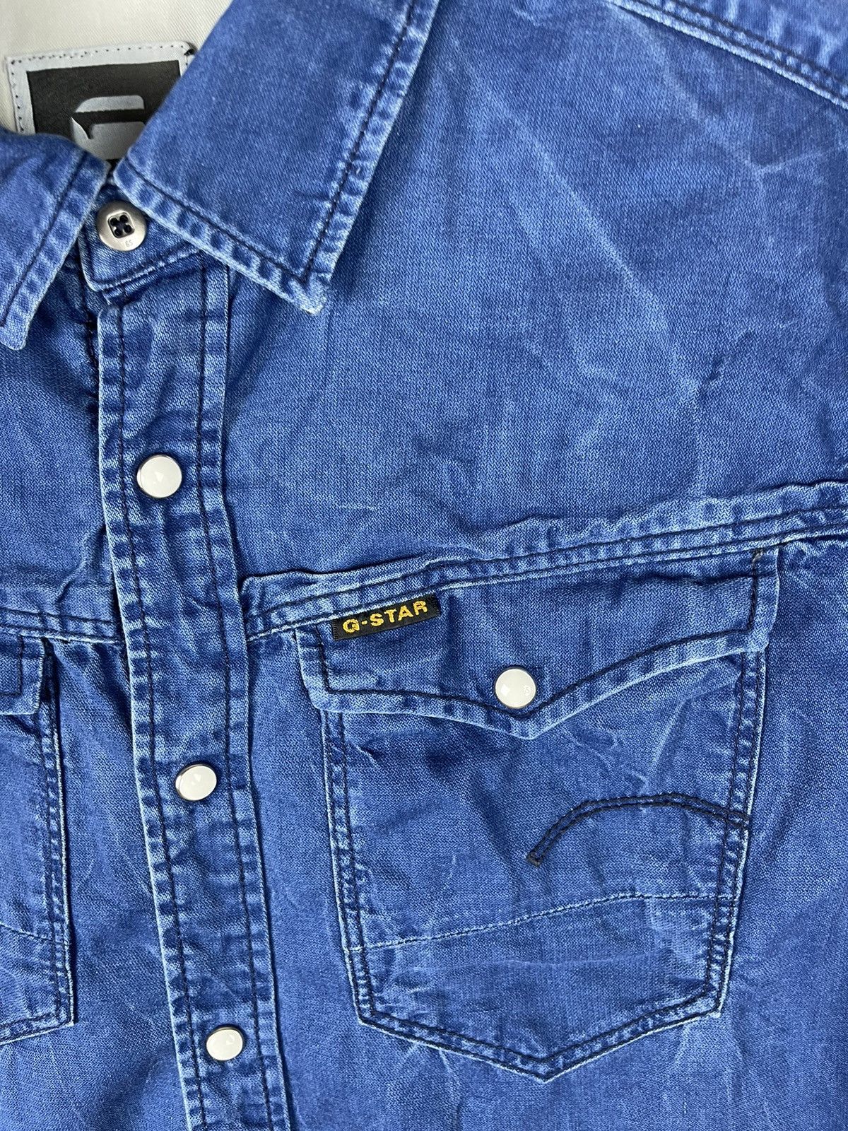 G-Star G-Star Raw Arc 3D denim faded shirt short sleeve Size US L / EU 52-54 / 3 - 6 Thumbnail