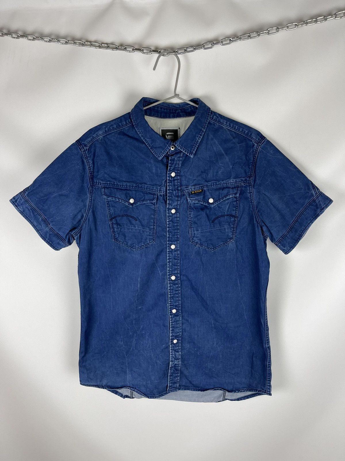 G-Star G-Star Raw Arc 3D denim faded shirt short sleeve Size US L / EU 52-54 / 3 - 1 Thumbnail