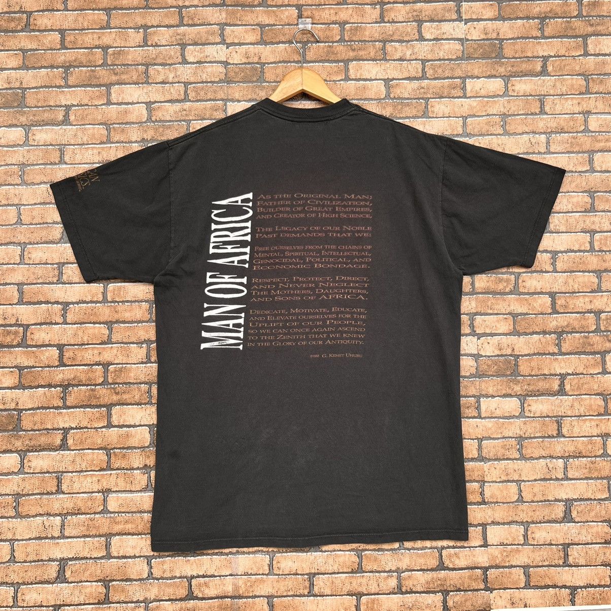 Vintage Vintage 1992 Man of Africa G Kemet Uhuru 90’s cotton Tee Size US XL / EU 56 / 4 - 7 Thumbnail