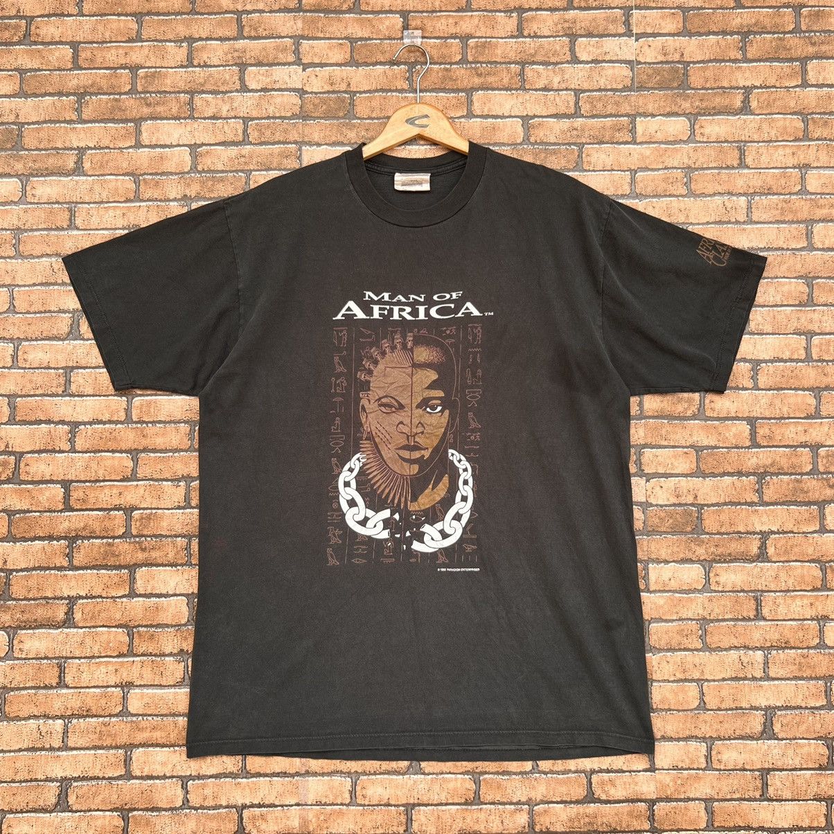 Vintage Vintage 1992 Man of Africa G Kemet Uhuru 90’s cotton Tee Size US XL / EU 56 / 4 - 1 Thumbnail