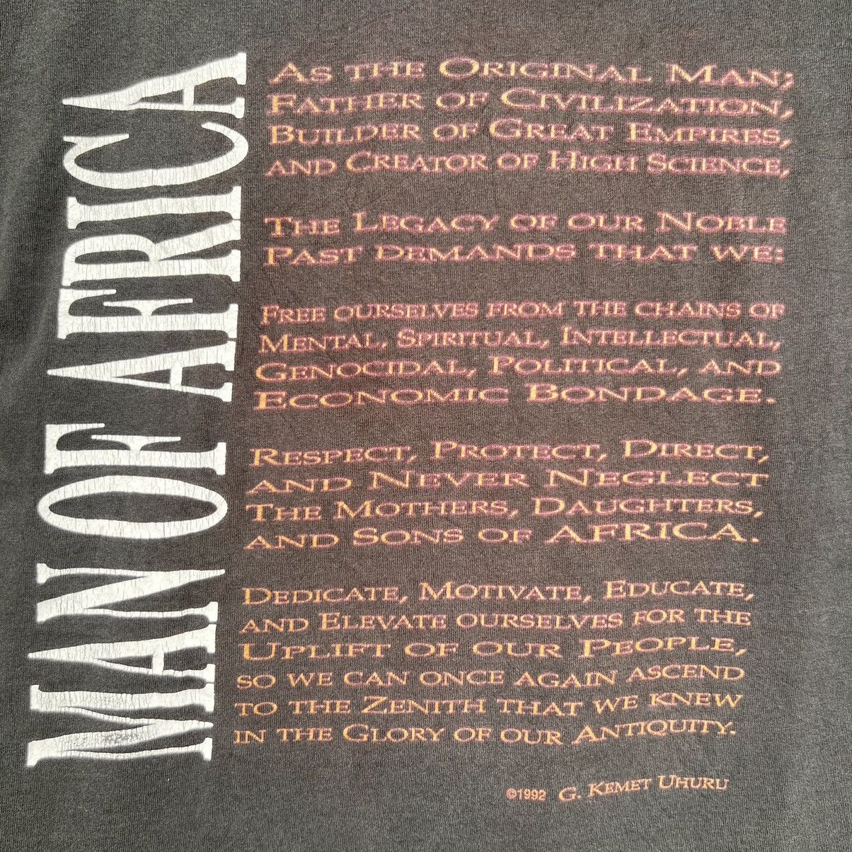 Vintage Vintage 1992 Man of Africa G Kemet Uhuru 90’s cotton Tee Size US XL / EU 56 / 4 - 8 Thumbnail