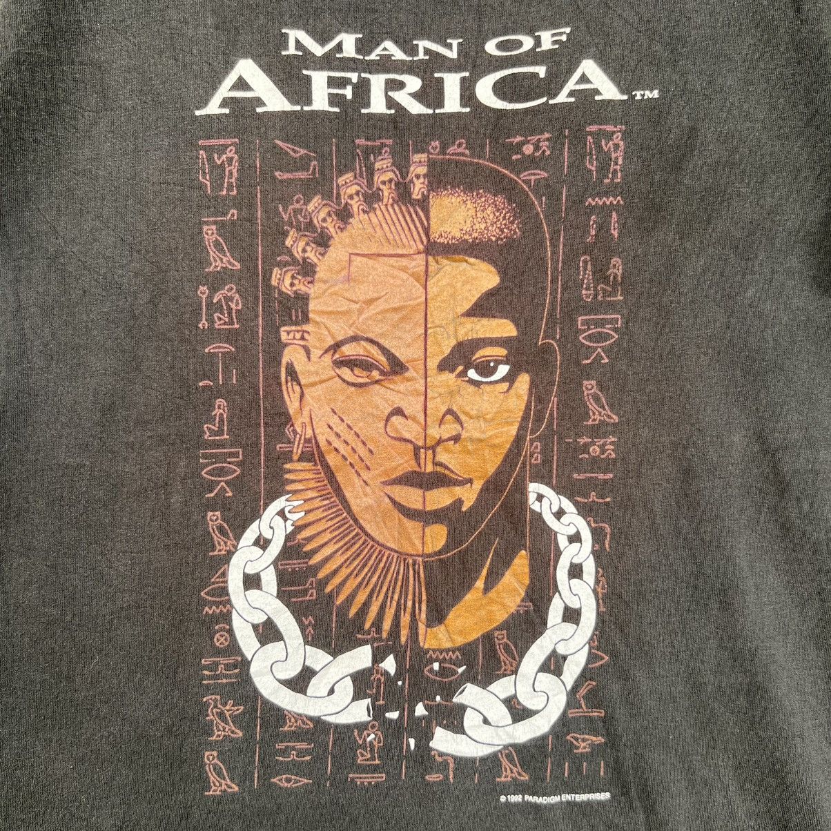 Vintage Vintage 1992 Man of Africa G Kemet Uhuru 90’s cotton Tee Size US XL / EU 56 / 4 - 2 Thumbnail