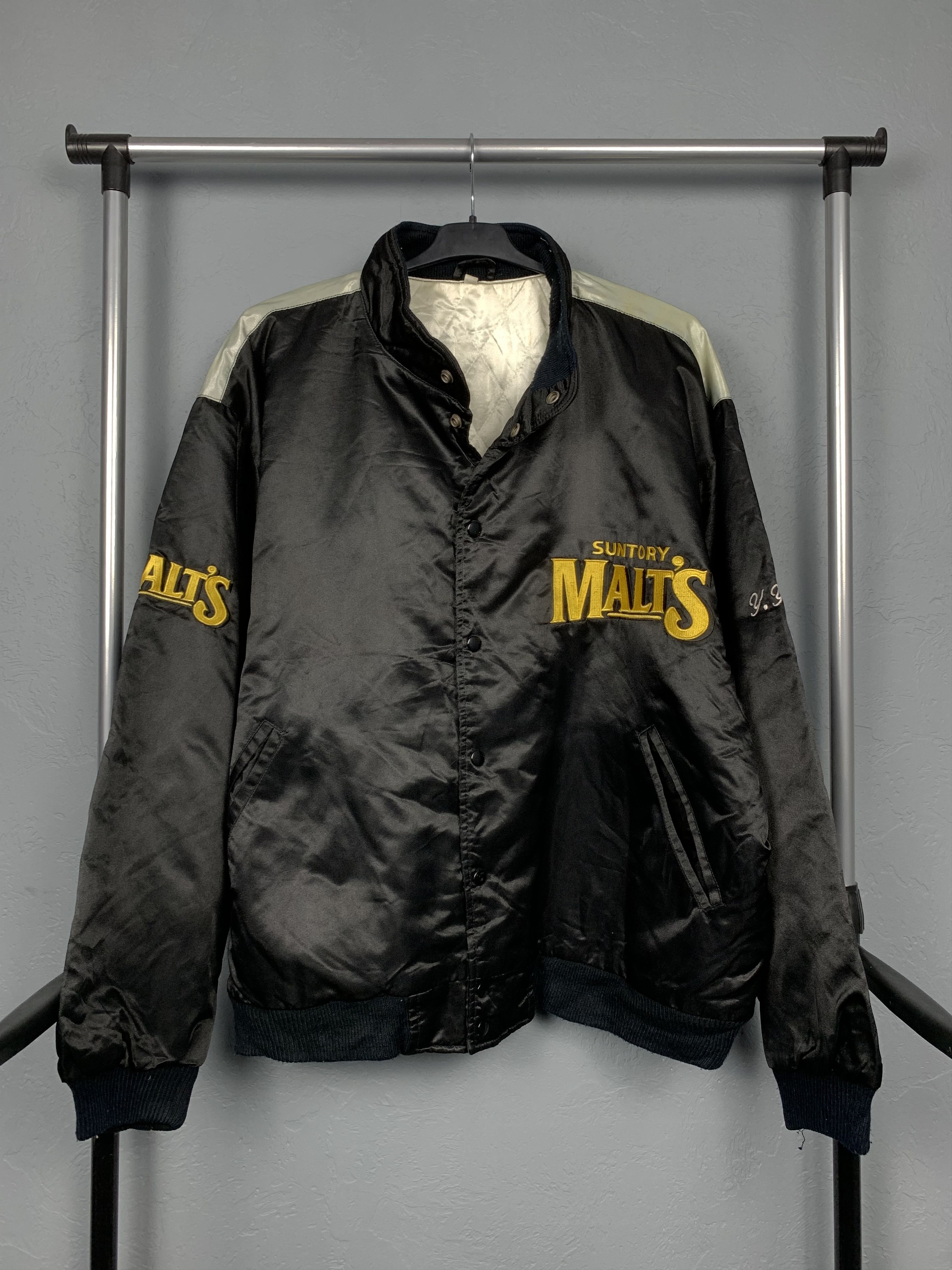 Japanese Brand Suntory Malt's 90s Vintage Baseball Team Varsity Jacket Size US L / EU 52-54 / 3 - 2 Thumbnail