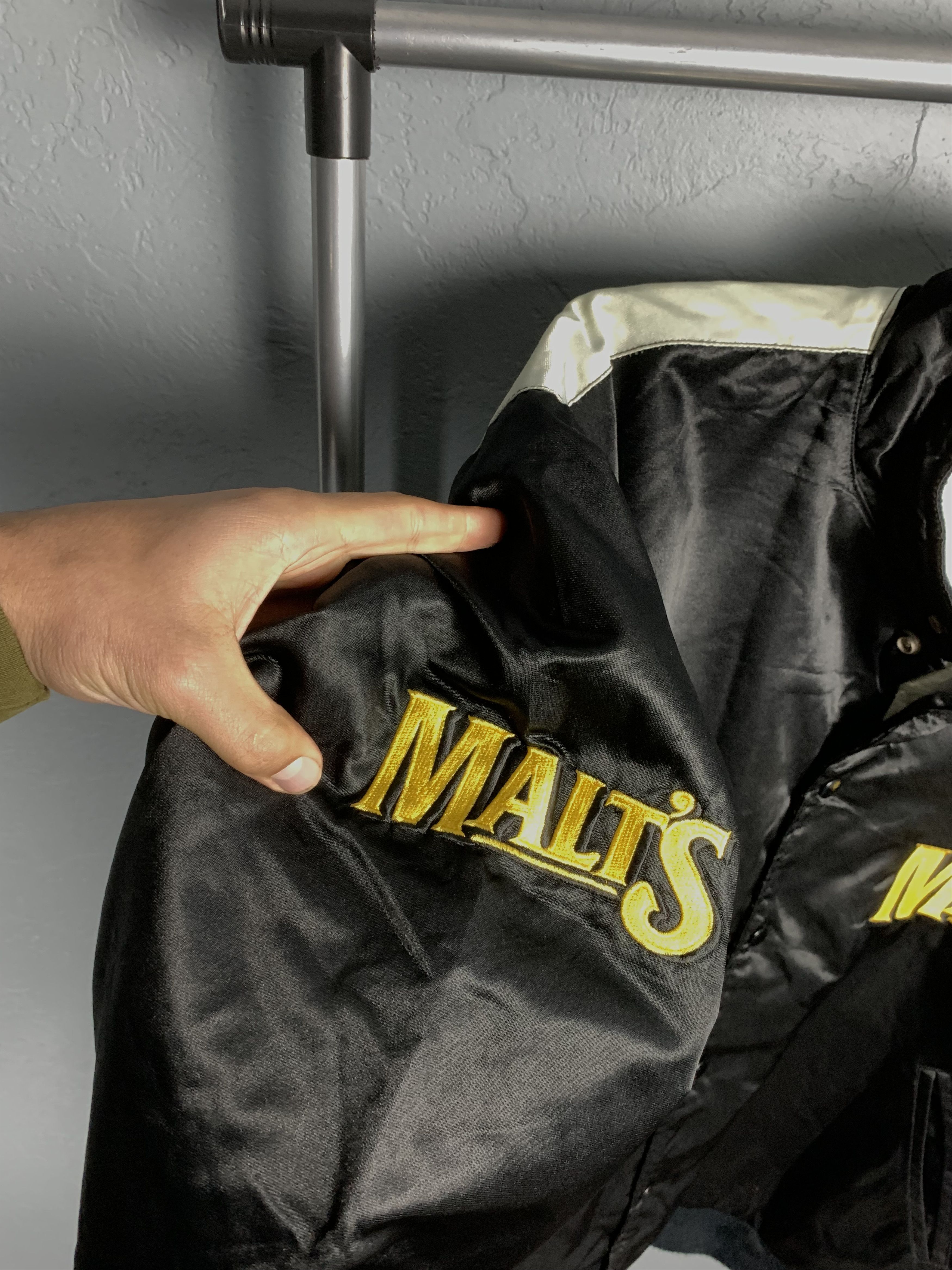 Japanese Brand Suntory Malt's 90s Vintage Baseball Team Varsity Jacket Size US L / EU 52-54 / 3 - 5 Thumbnail