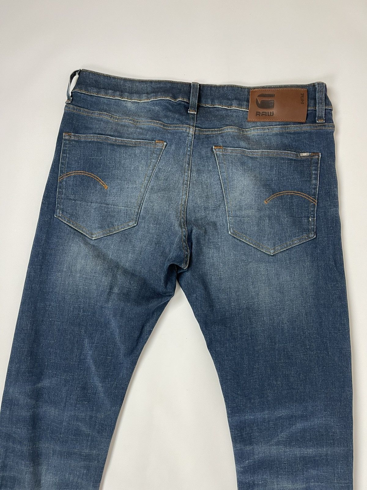 G-Star G-Star Raw 3301 Slim faded denim jeans pants Size US 33 - 9 Thumbnail