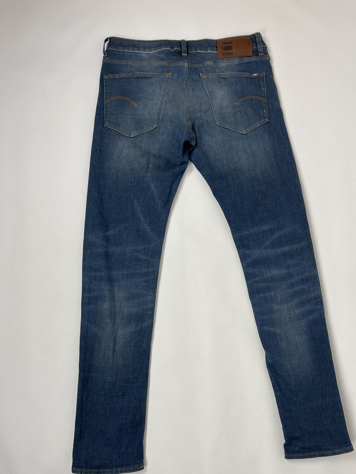 G-Star G-Star Raw 3301 Slim faded denim jeans pants Size US 33 - 6 Thumbnail