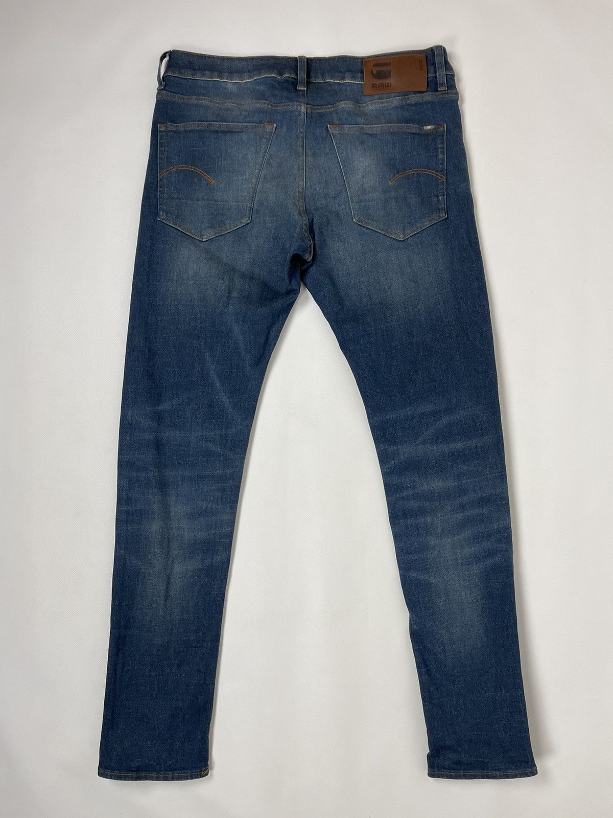G-Star G-Star Raw 3301 Slim faded denim jeans pants Size US 33 - 1 Thumbnail