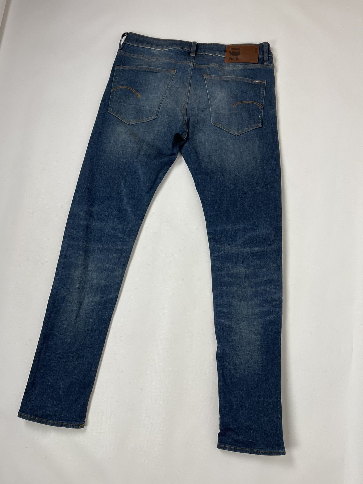 G-Star G-Star Raw 3301 Slim faded denim jeans pants Size US 33 - 3 Thumbnail