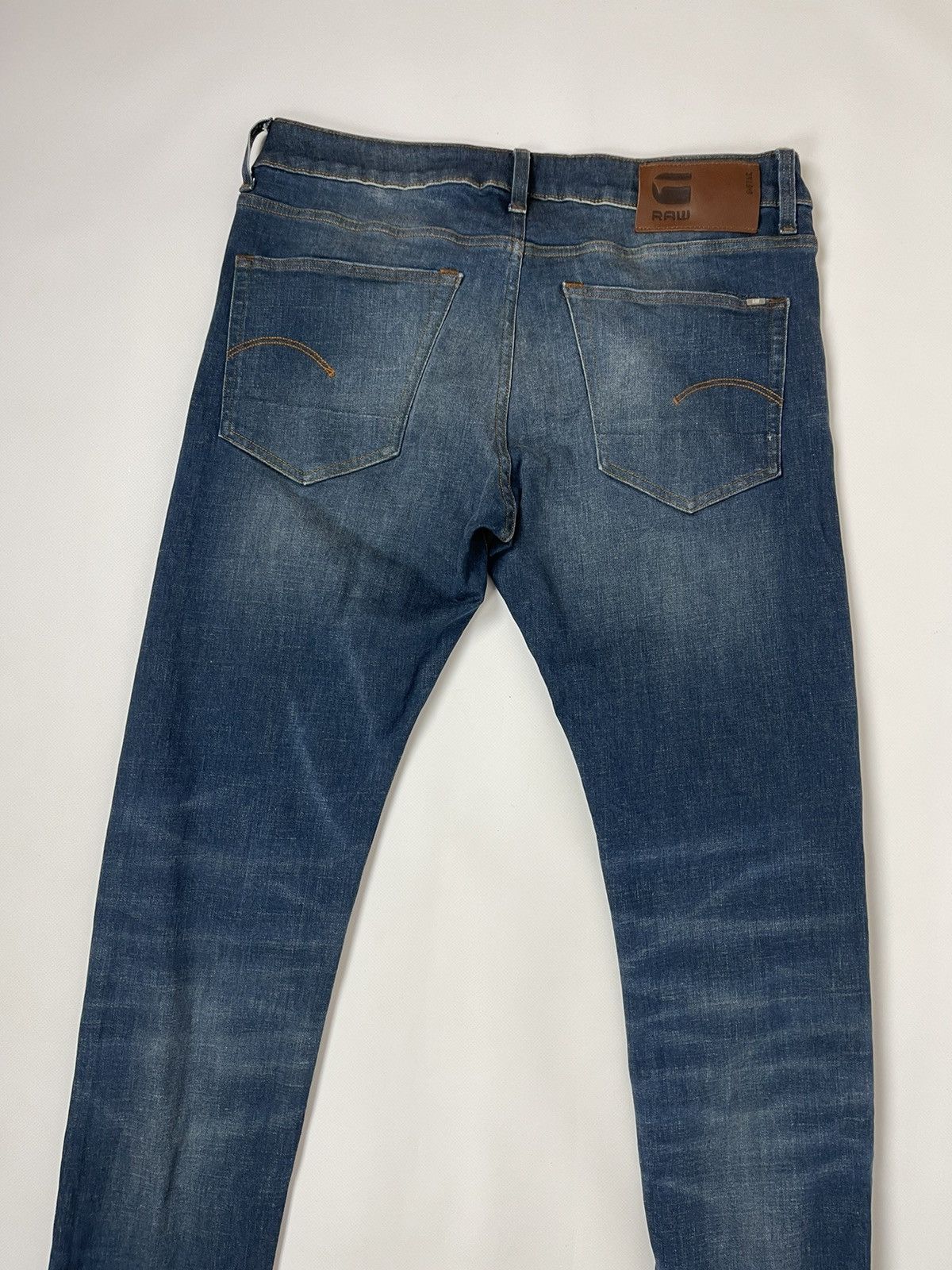 G-Star G-Star Raw 3301 Slim faded denim jeans pants Size US 33 - 5 Thumbnail