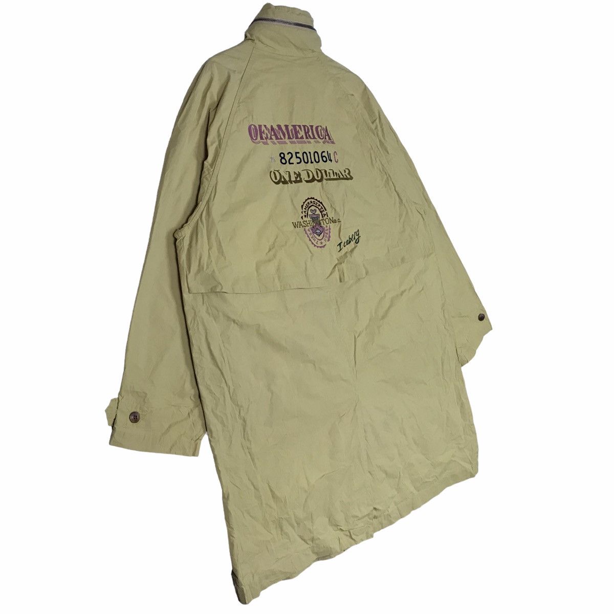 Vintage ICEBERG Italy ‘Money Stencil United State’ Trench