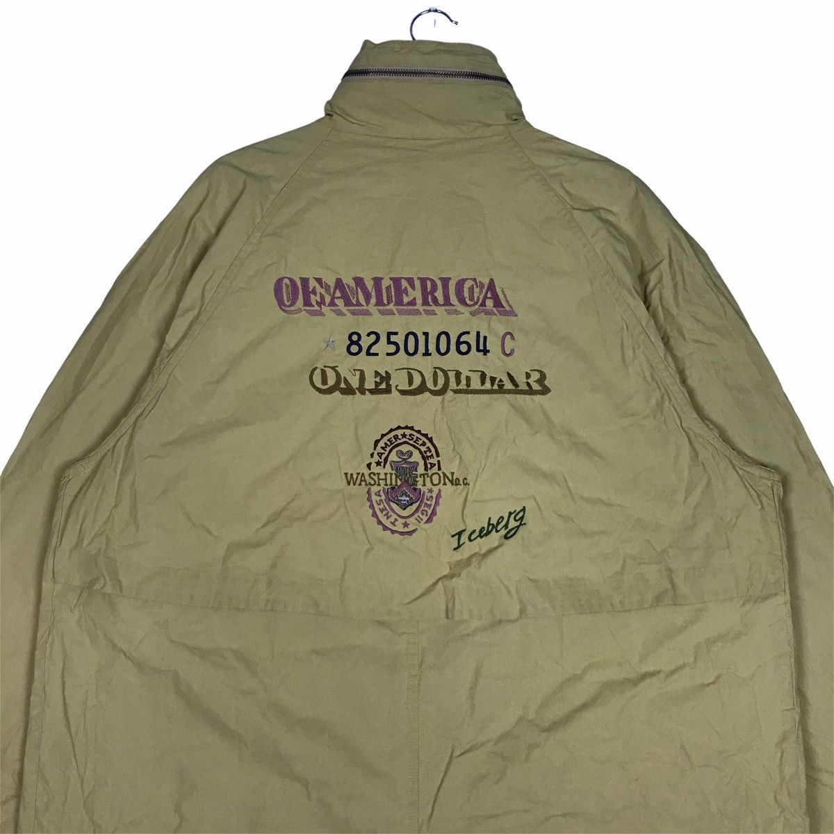 Vintage ICEBERG Italy ‘Money Stencil United State’ Trench