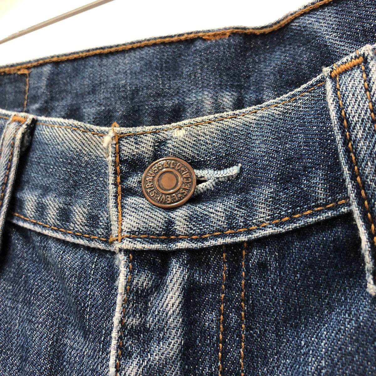 Levi's × Vintage Levis 512 Distressed Denim Jeans inspired Kapital style Size US 33 - 6 Thumbnail