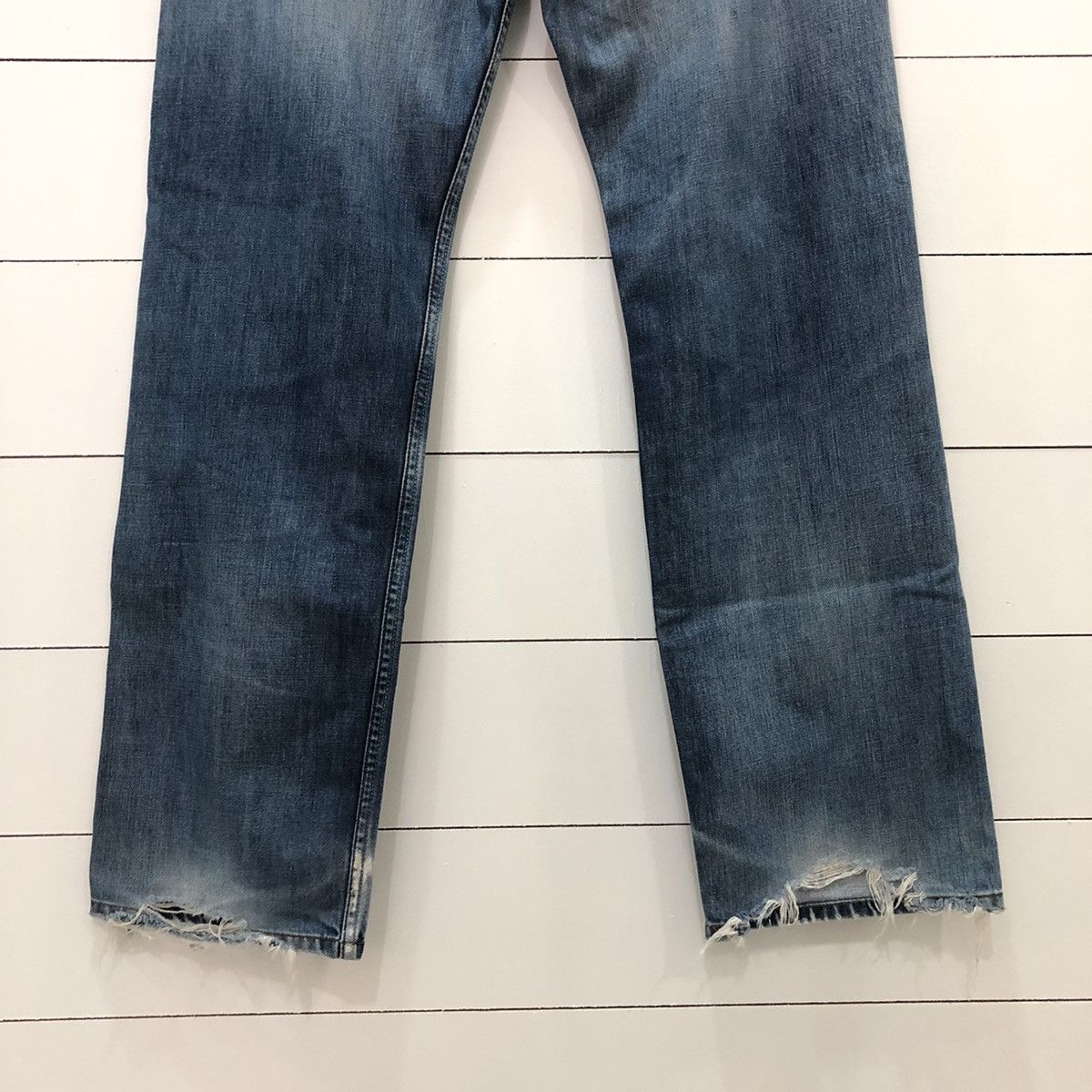 Levi's × Vintage Levis 512 Distressed Denim Jeans inspired Kapital style Size US 33 - 10 Thumbnail