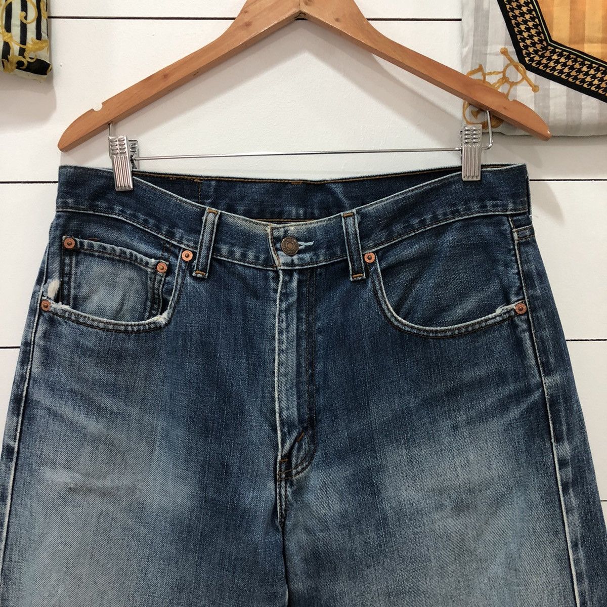 Levi's × Vintage Levis 512 Distressed Denim Jeans inspired Kapital style Size US 33 - 5 Thumbnail