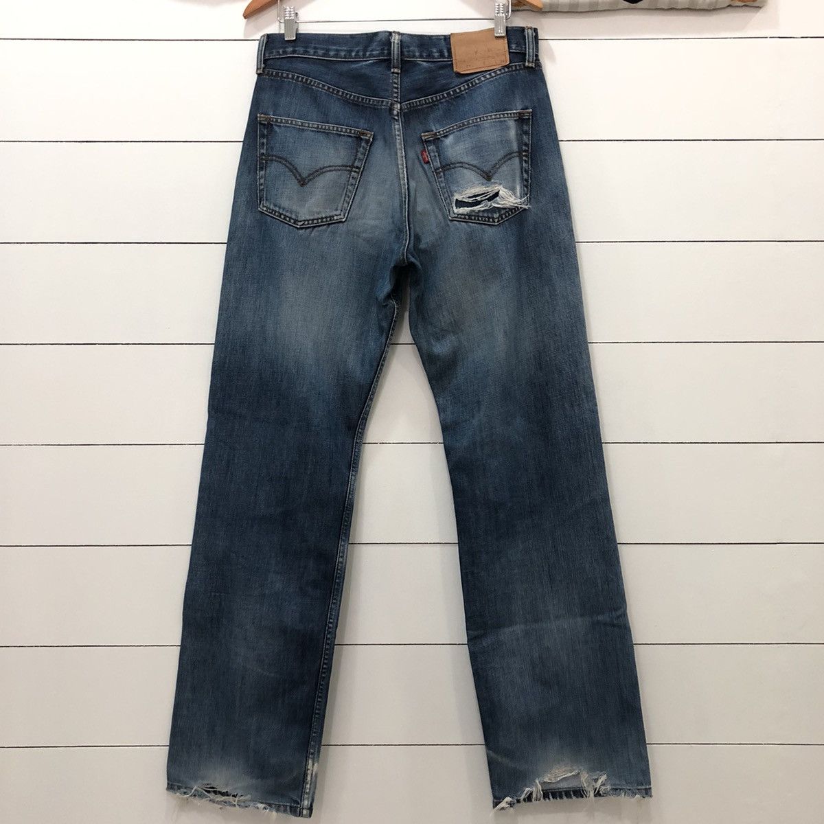 Levi's × Vintage Levis 512 Distressed Denim Jeans inspired Kapital style Size US 33 - 8 Thumbnail