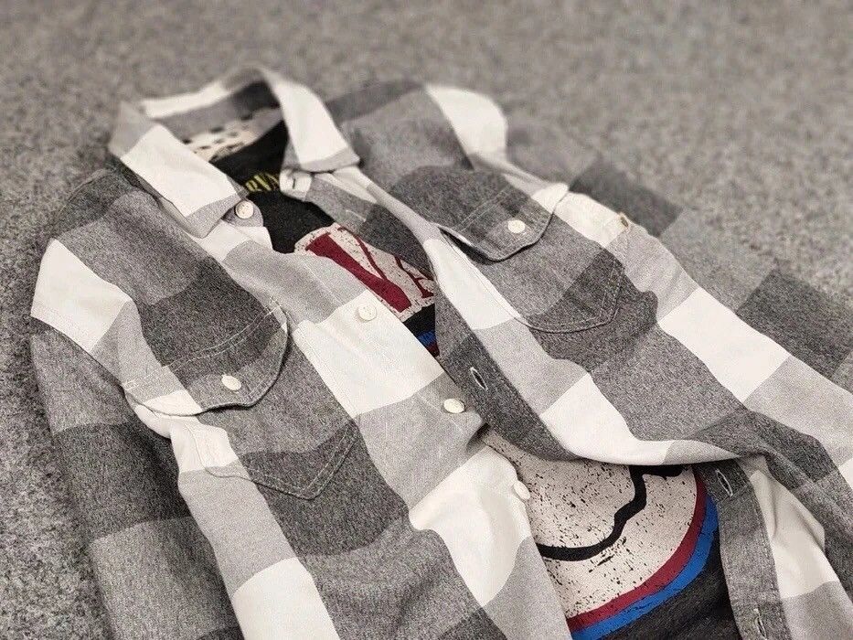Flannel Vintage Flannel Shirt Checkered Travis Scott Style Hype Size US L / EU 52-54 / 3 - 11 Thumbnail